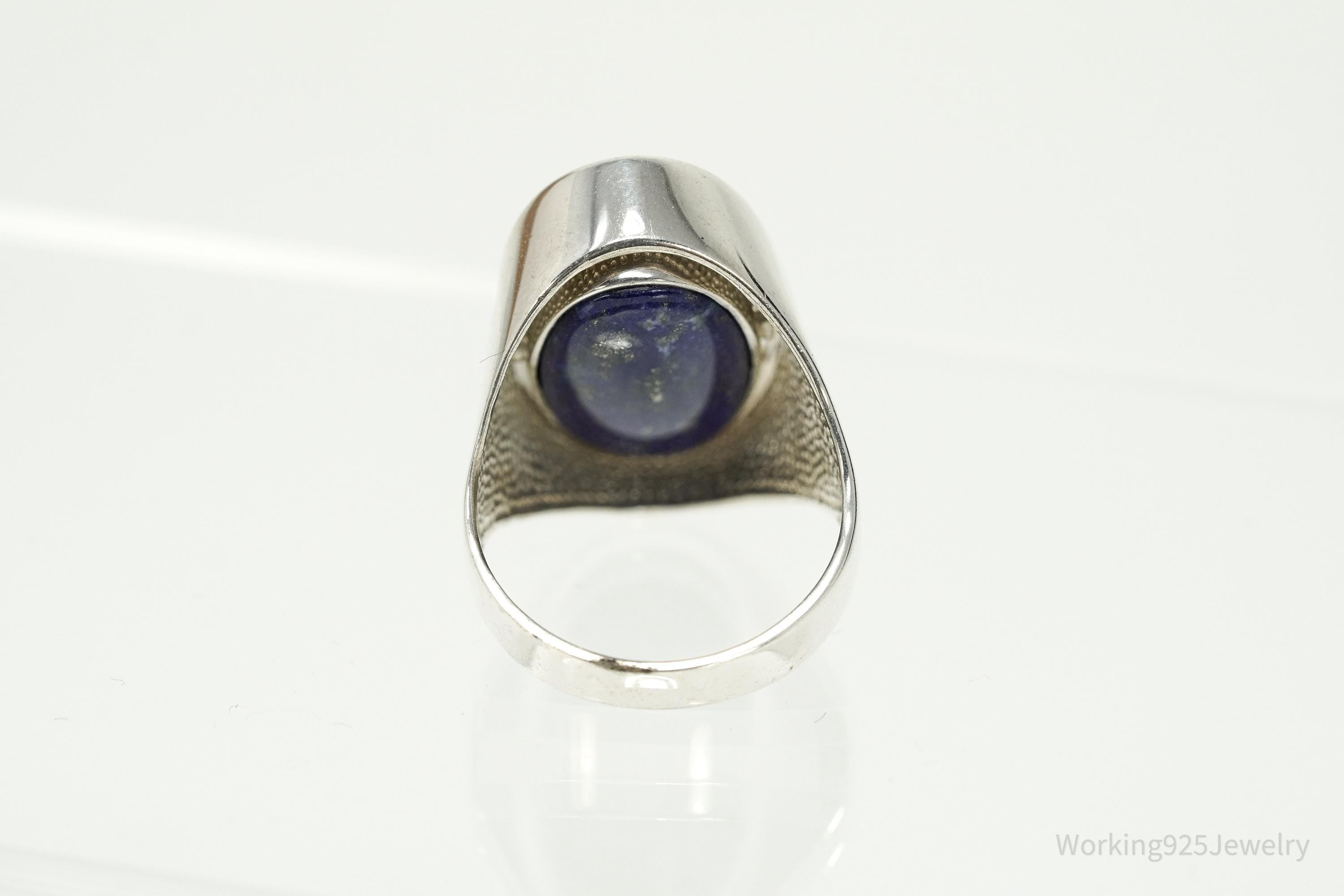 Vintage Desert Rose Co Sterling Silver Ring Lapis Lazuli Turquoise Reversible