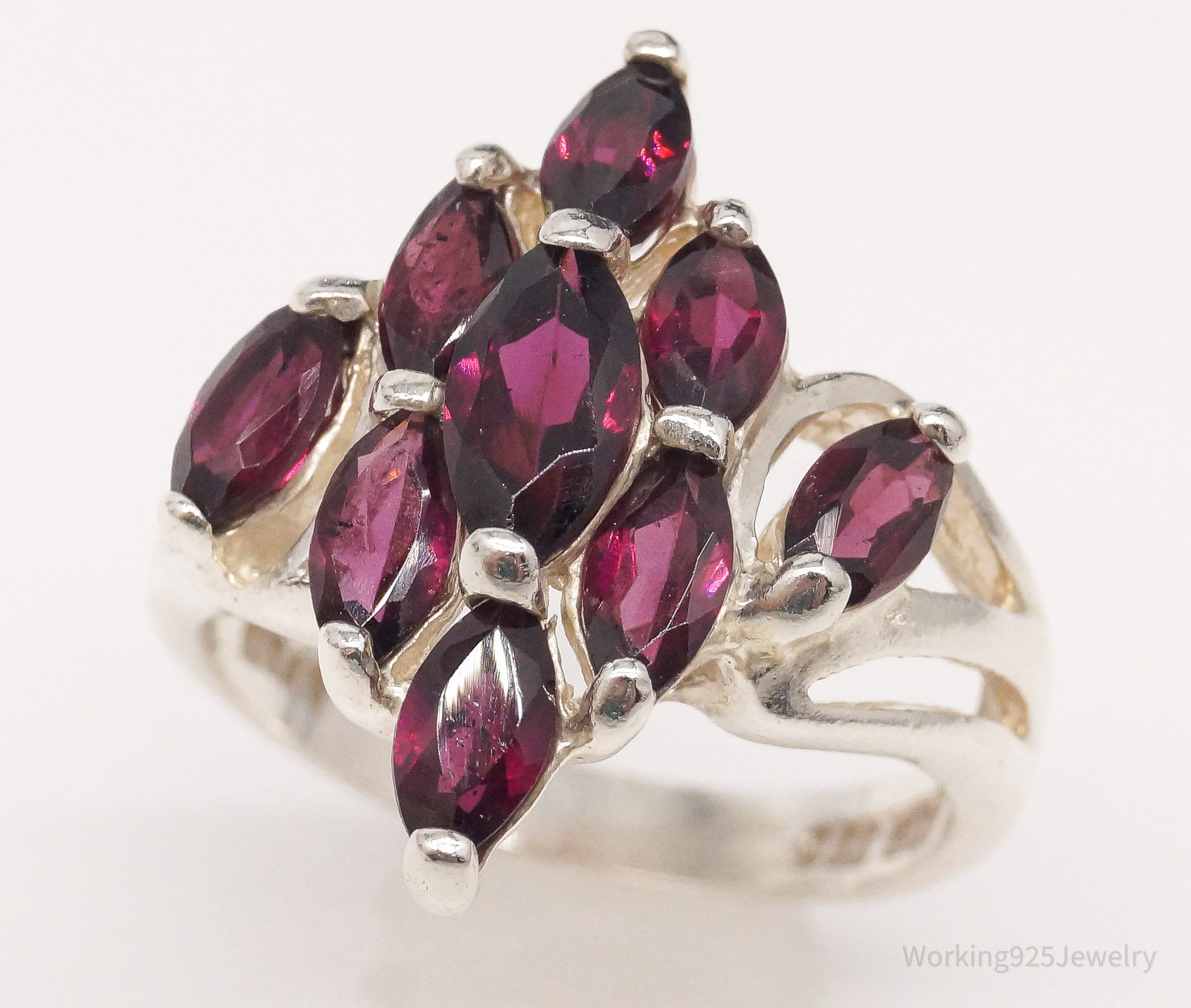 Vintage Avon Rhodolite Garnet Sterling Silver Ring - Size 7