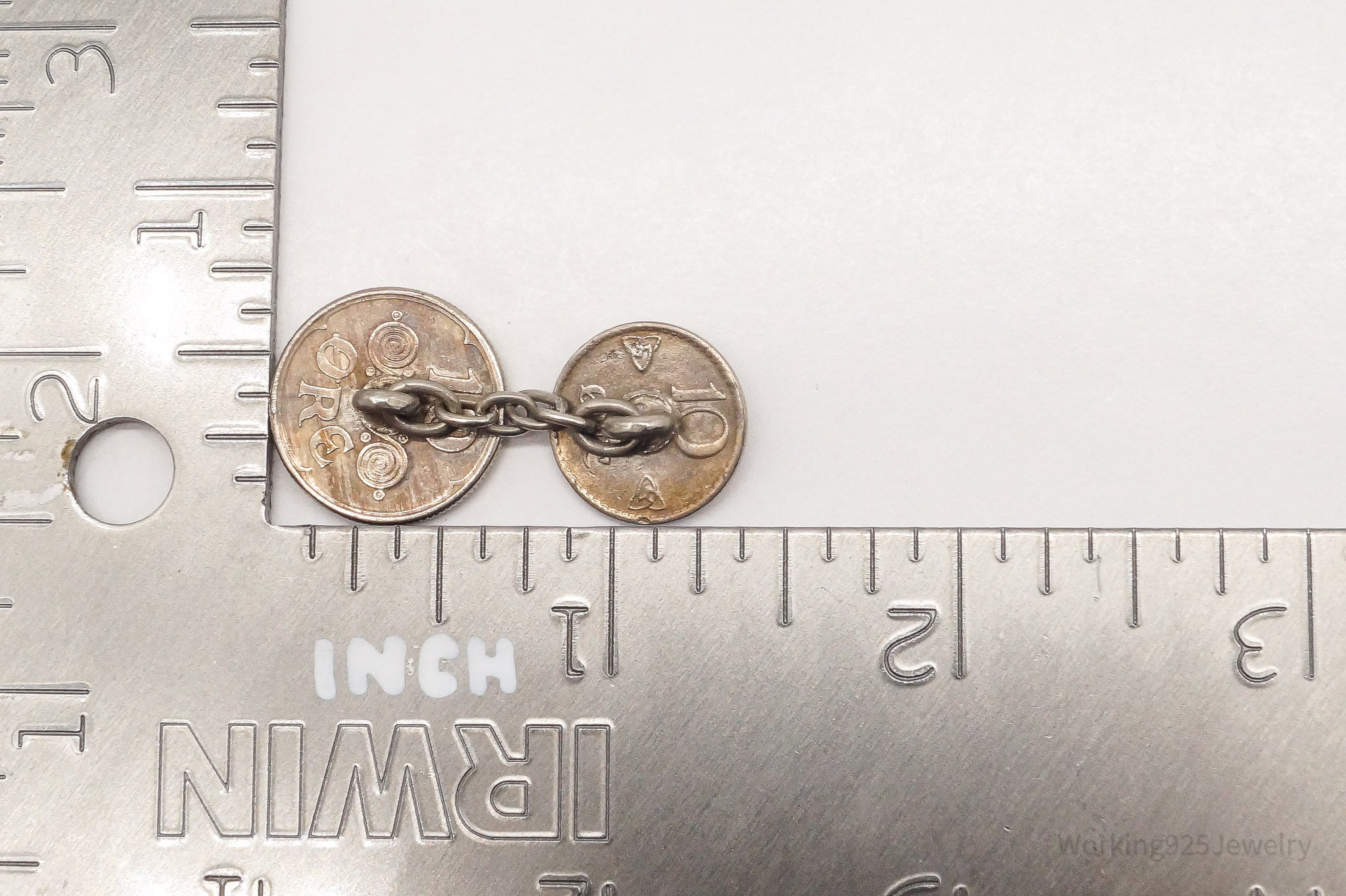 Rare Vintage Denmark Danmark Coins Cufflinks