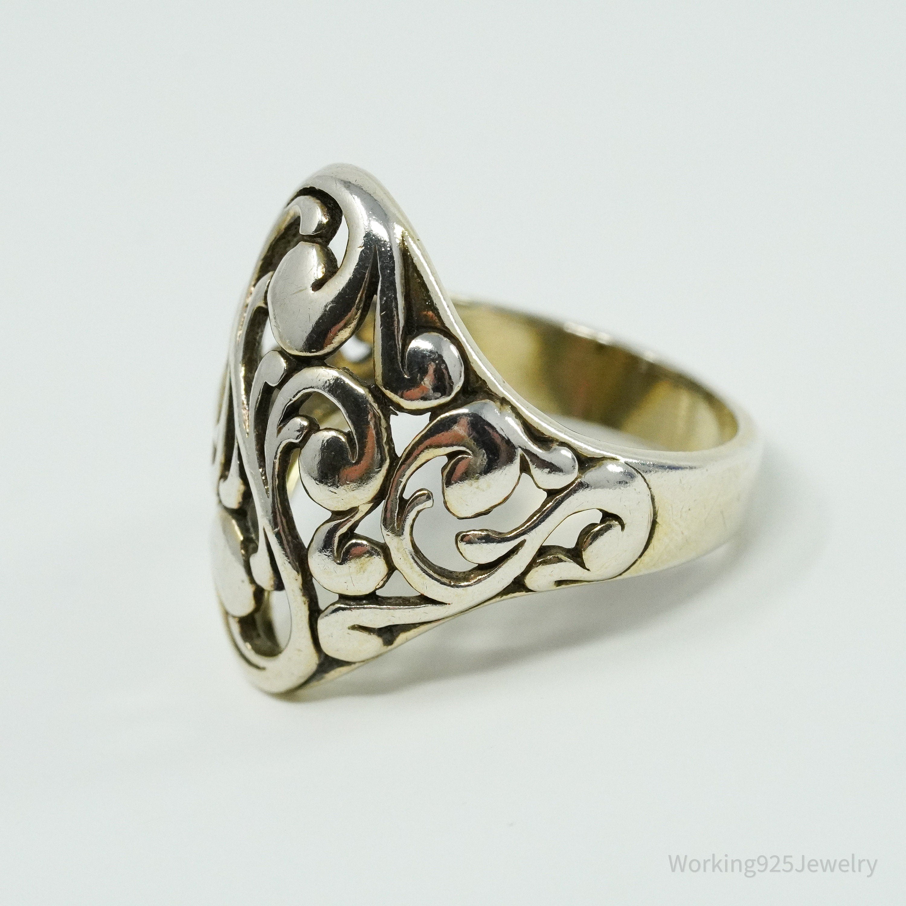 Vintage Designer KABANA Sterling Silver Ring - Size 9