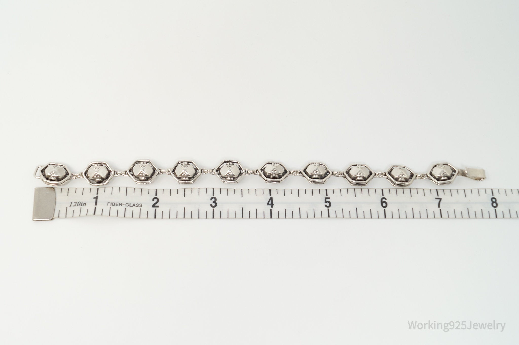 Vintage Modernist Style Unique Sterling Silver Bracelet