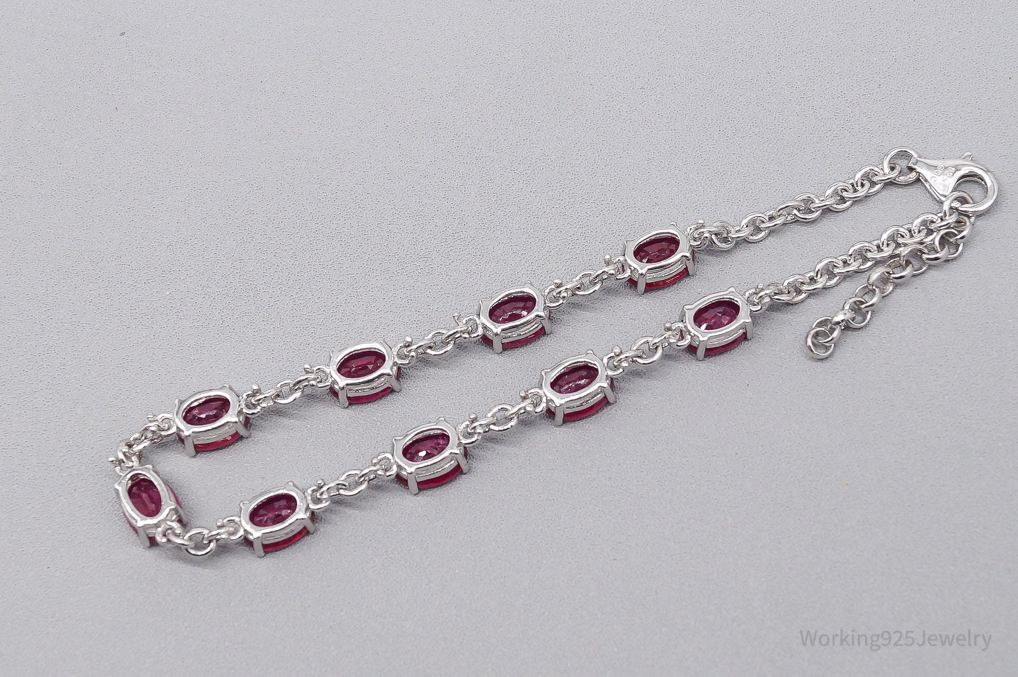 JTV TGGC Ruby Sterling Silver Bracelet 8"