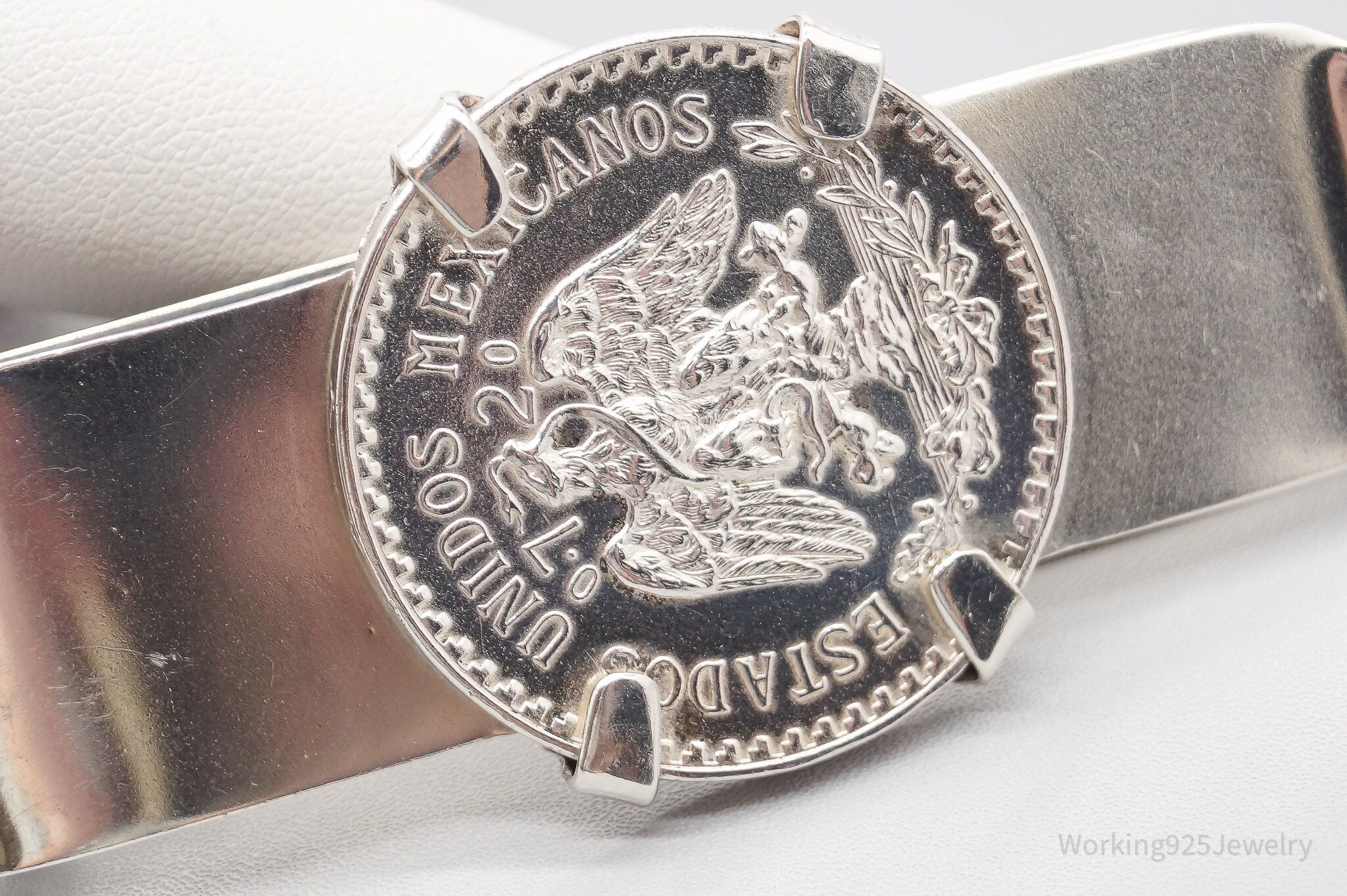 Vintage Maciel ESTADOS UNIDOS MEXICANOS 20 Centavos Silver Coin Money Clip
