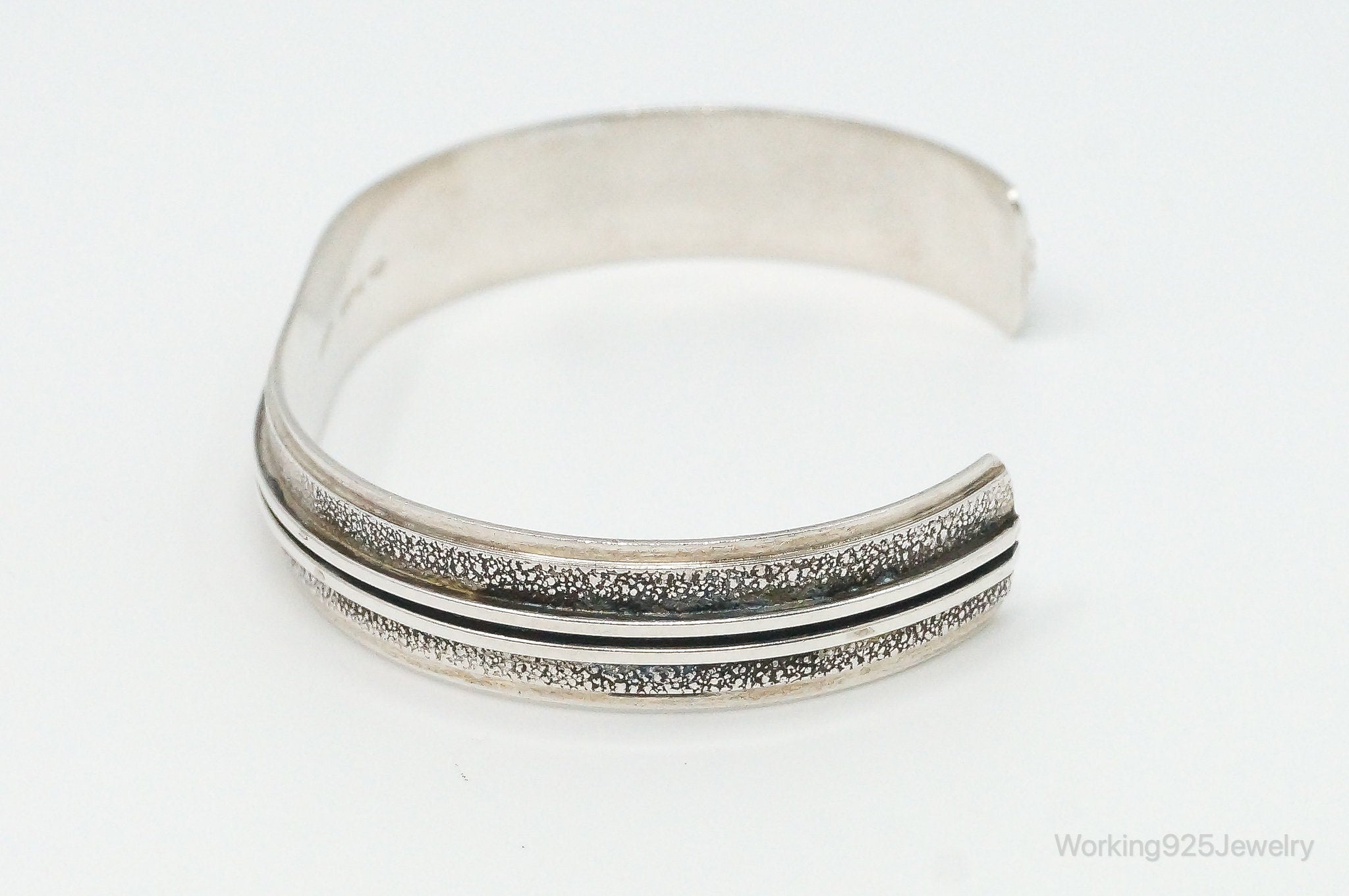 Vintage Native American Tim Bedah Sterling Silver Cuff Bracelet