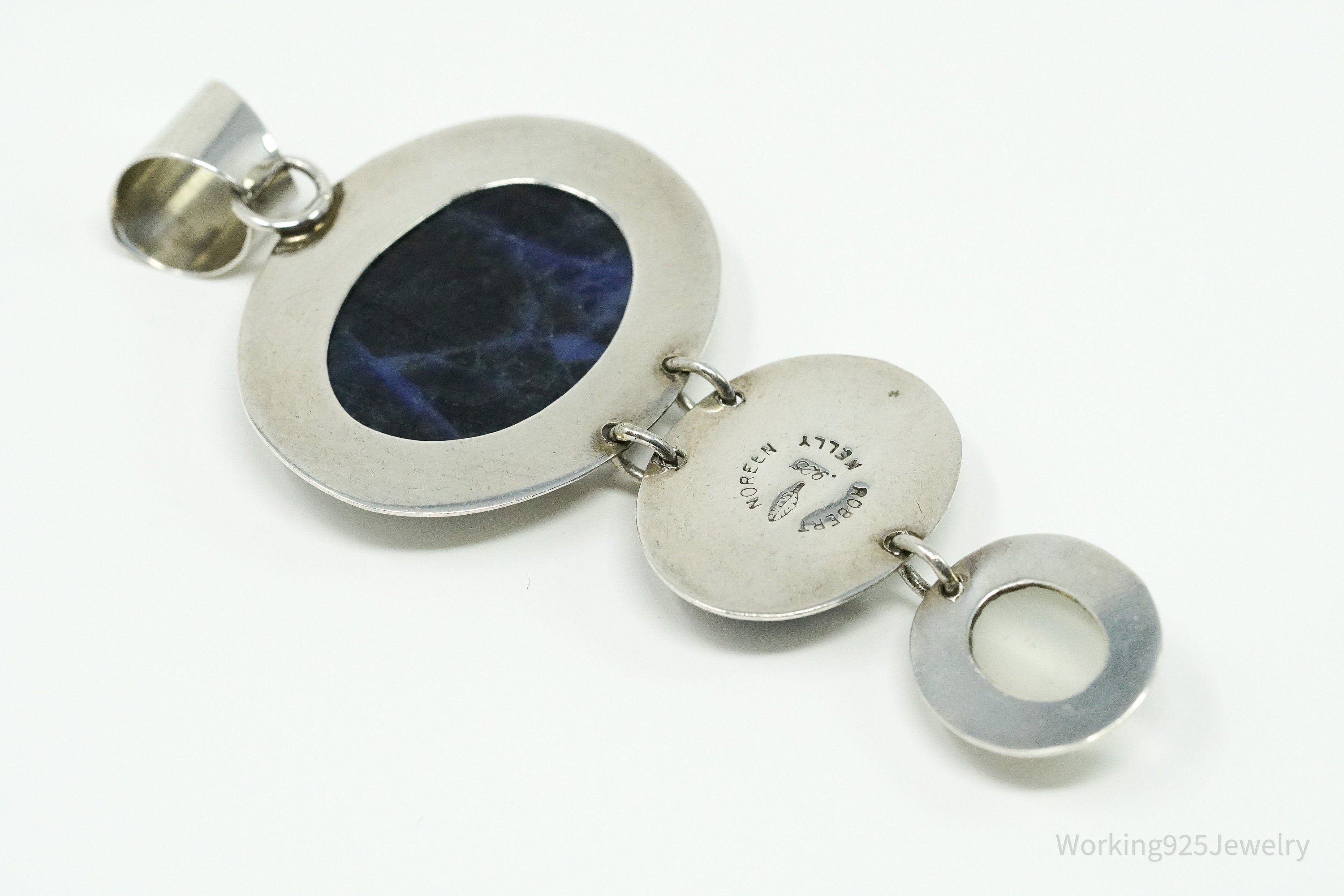 Large Vintage Native American Robert & Noreen Kelly Sterling Silver Pendant