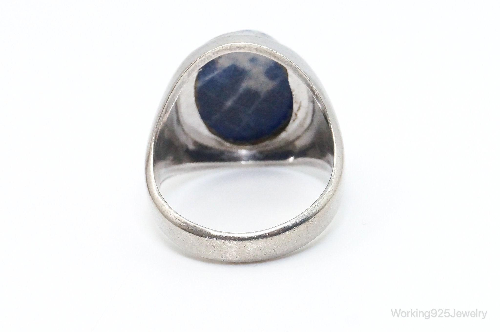 Vintage Large Sodalite Sterling Silver Ring - Size 10