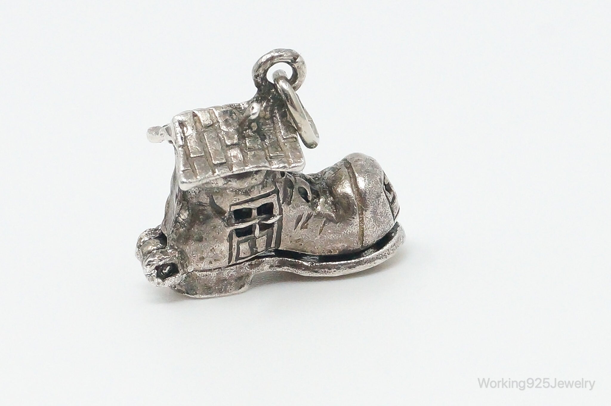 Vintage Old Lady in the Shoe Sterling Silver Charm