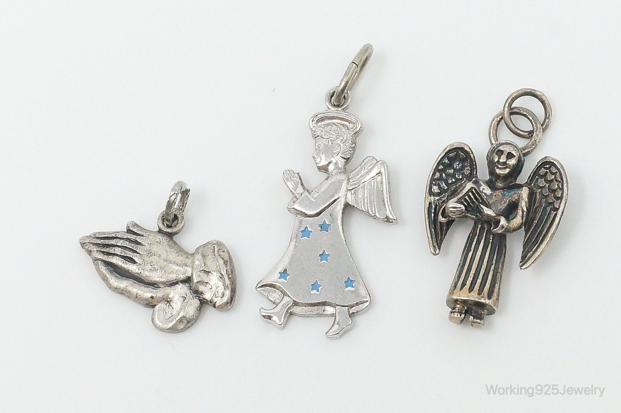 Vintage Praying Angels Sterling Silver Charms