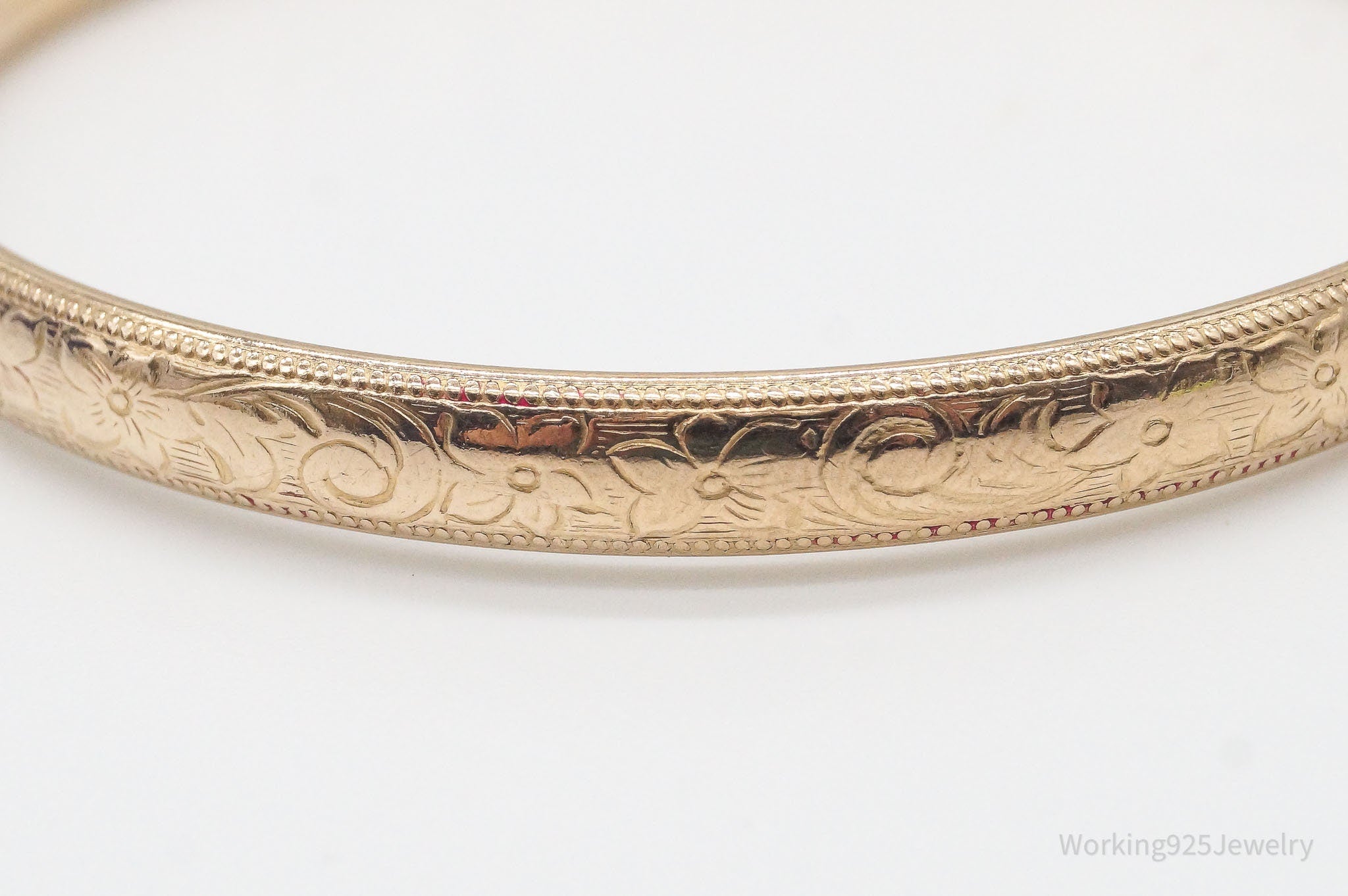 Victorian Antique 12K Gold Plated Floral Bracelet