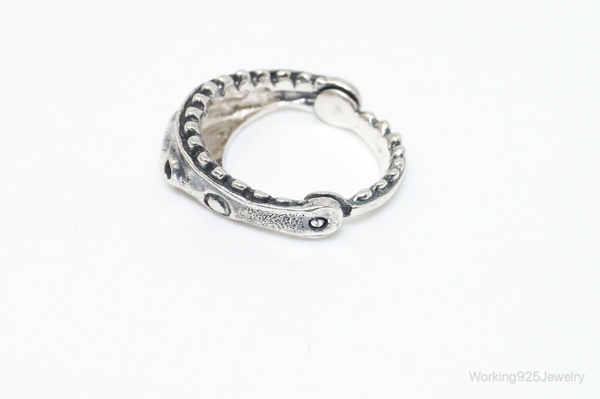 Vintage Shark Sterling Silver Ring - Size 4