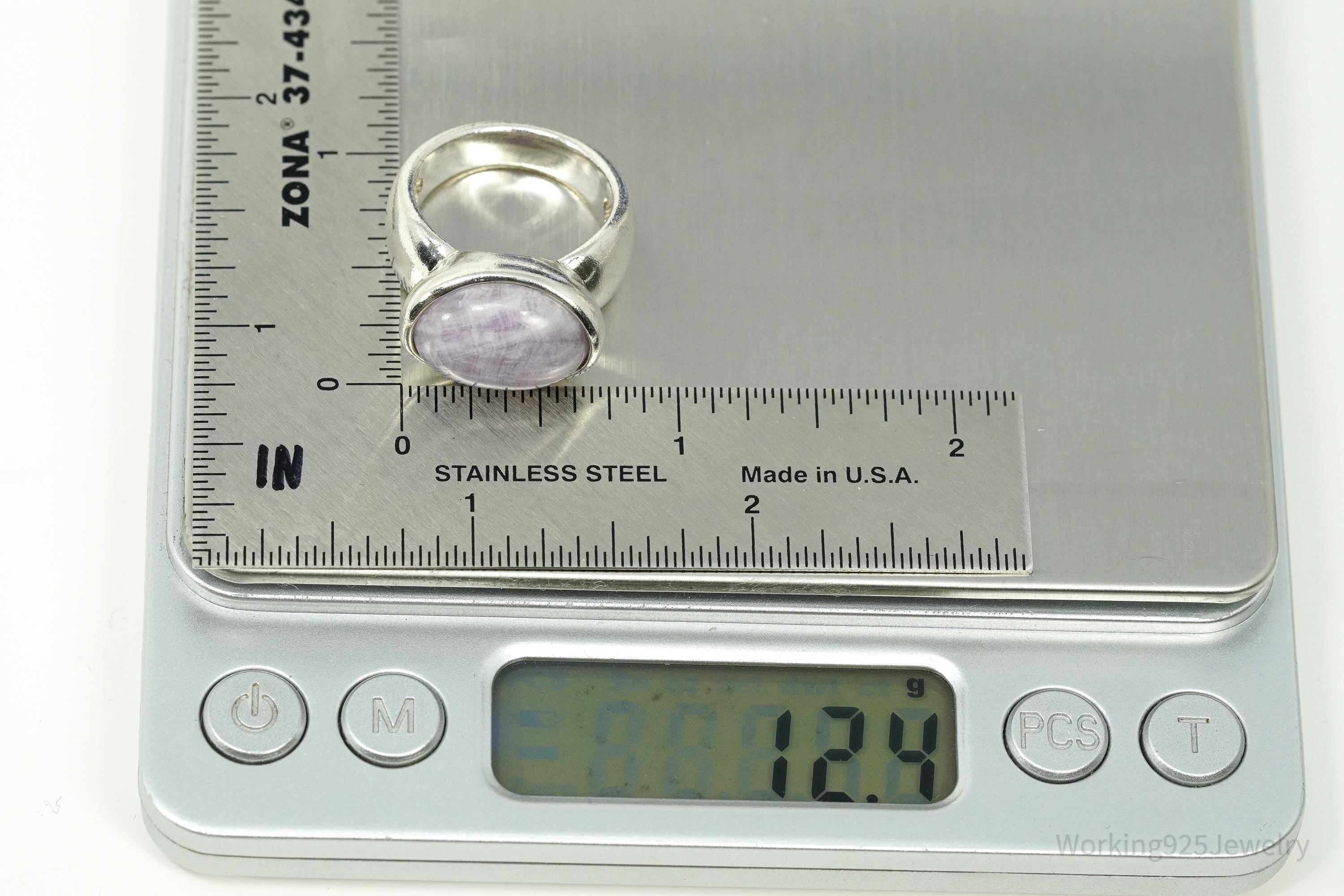 Vintage Joseph Esposito Espo Amethyst Sterling Silver Ring Size 8