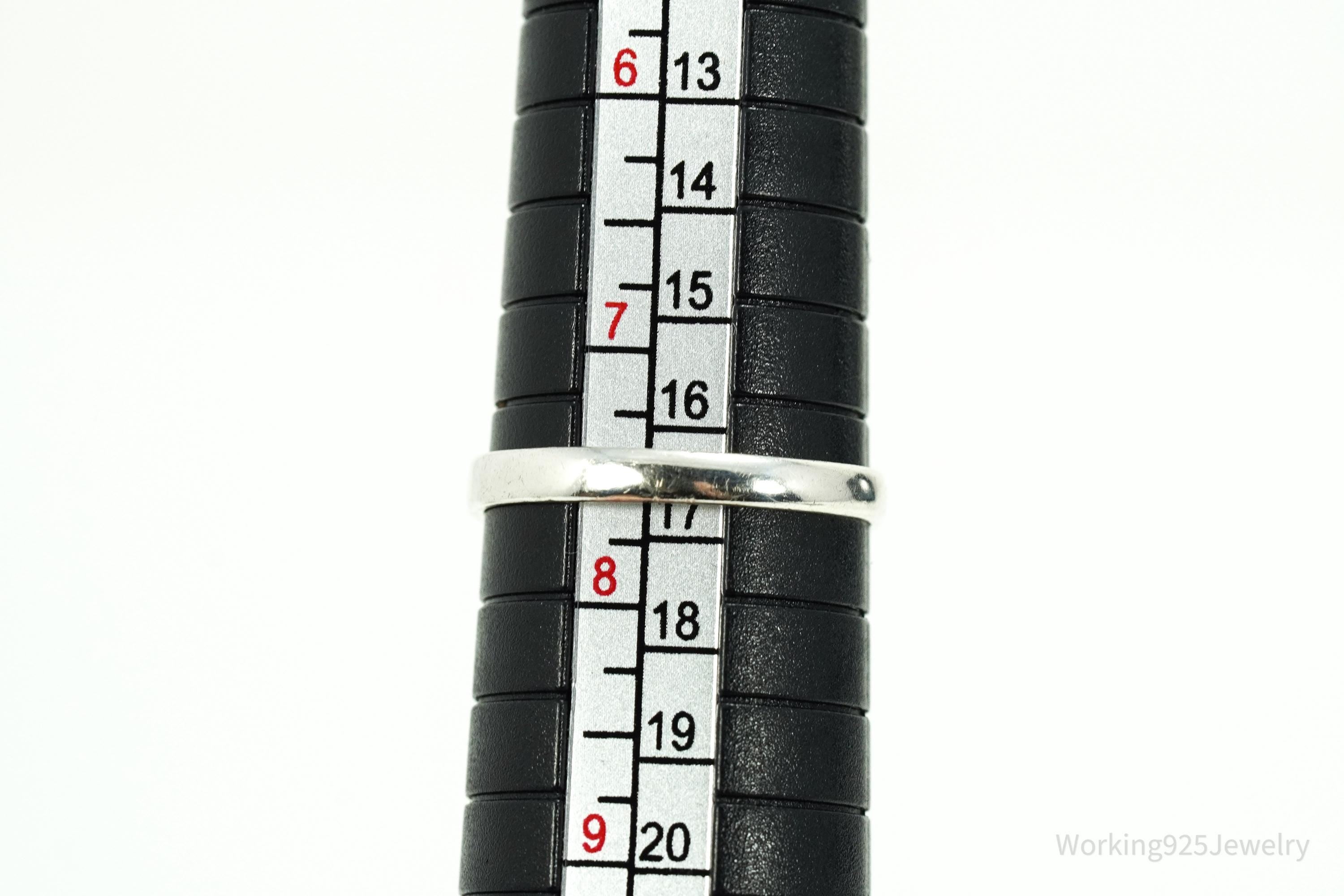 Vintage Cowrie Shell Sterling Silver Ring - Size 7.5