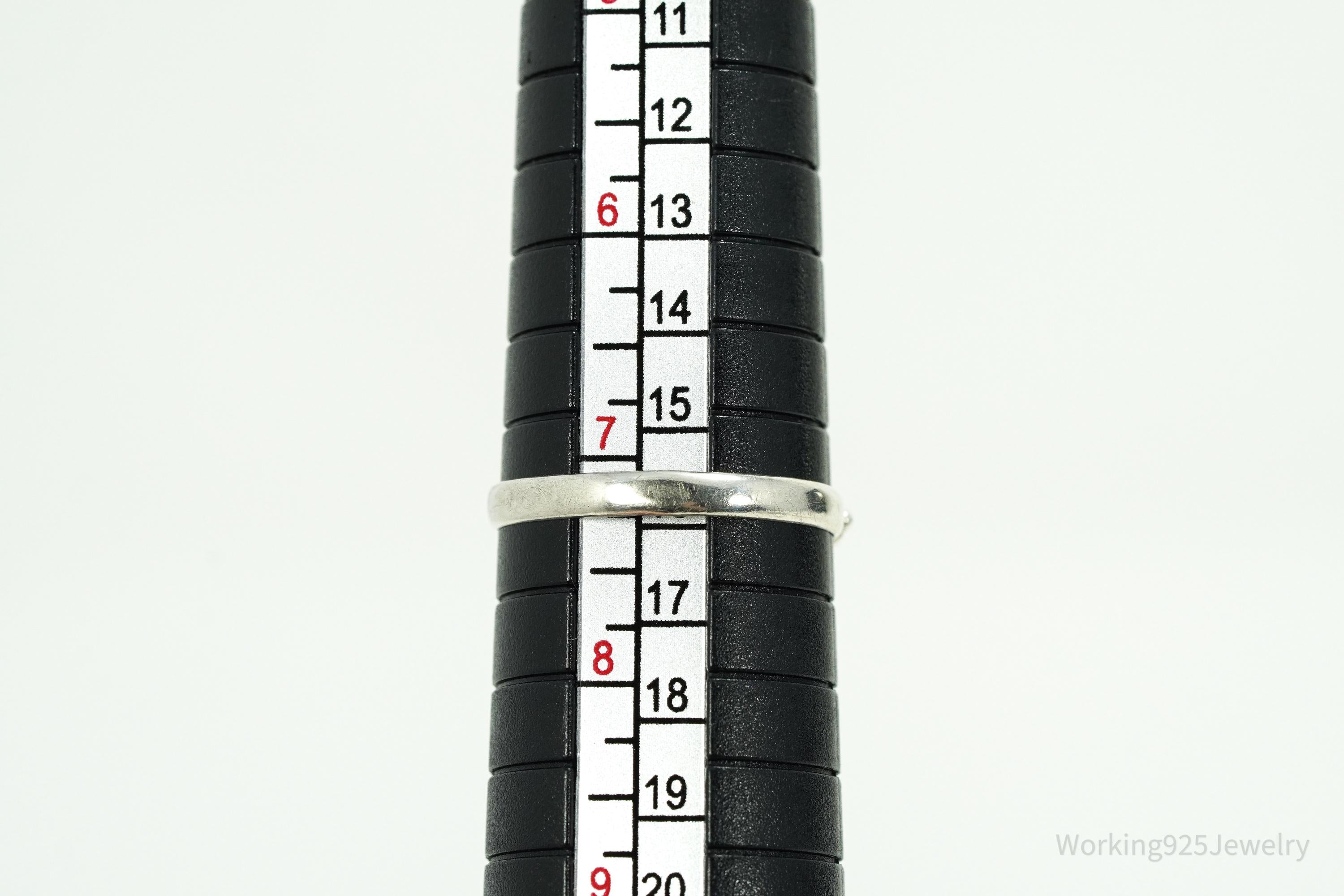 Vintage Rhodolite Garnet Sterling Silver Ring Size 7.25