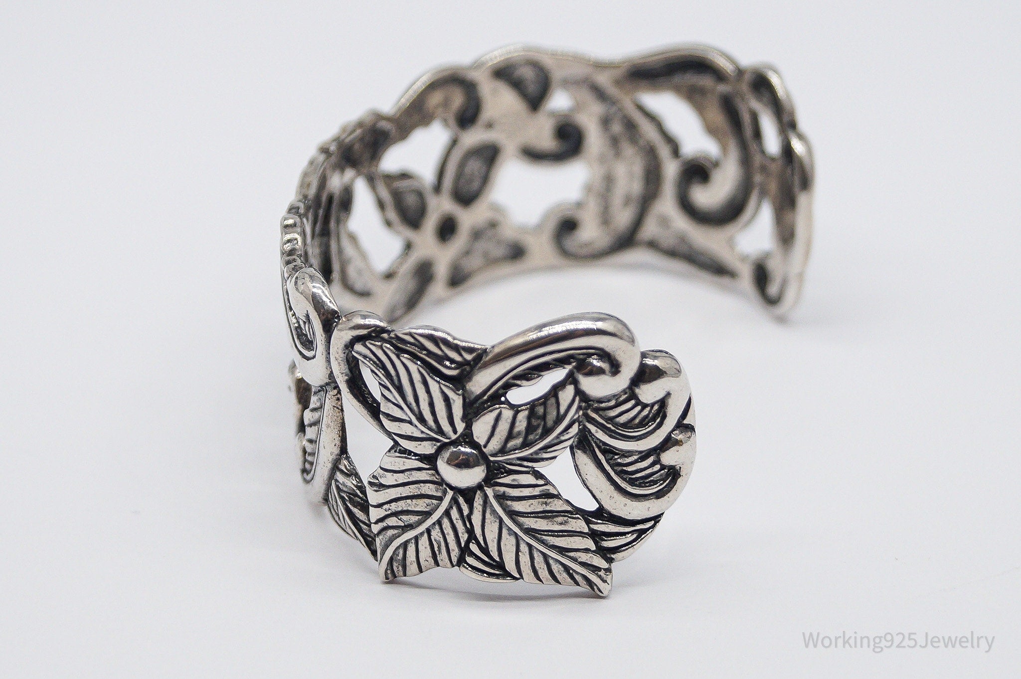 Vintage Native Designer Carolyn Pollack Relios Sterling Silver Cuff Bracelet