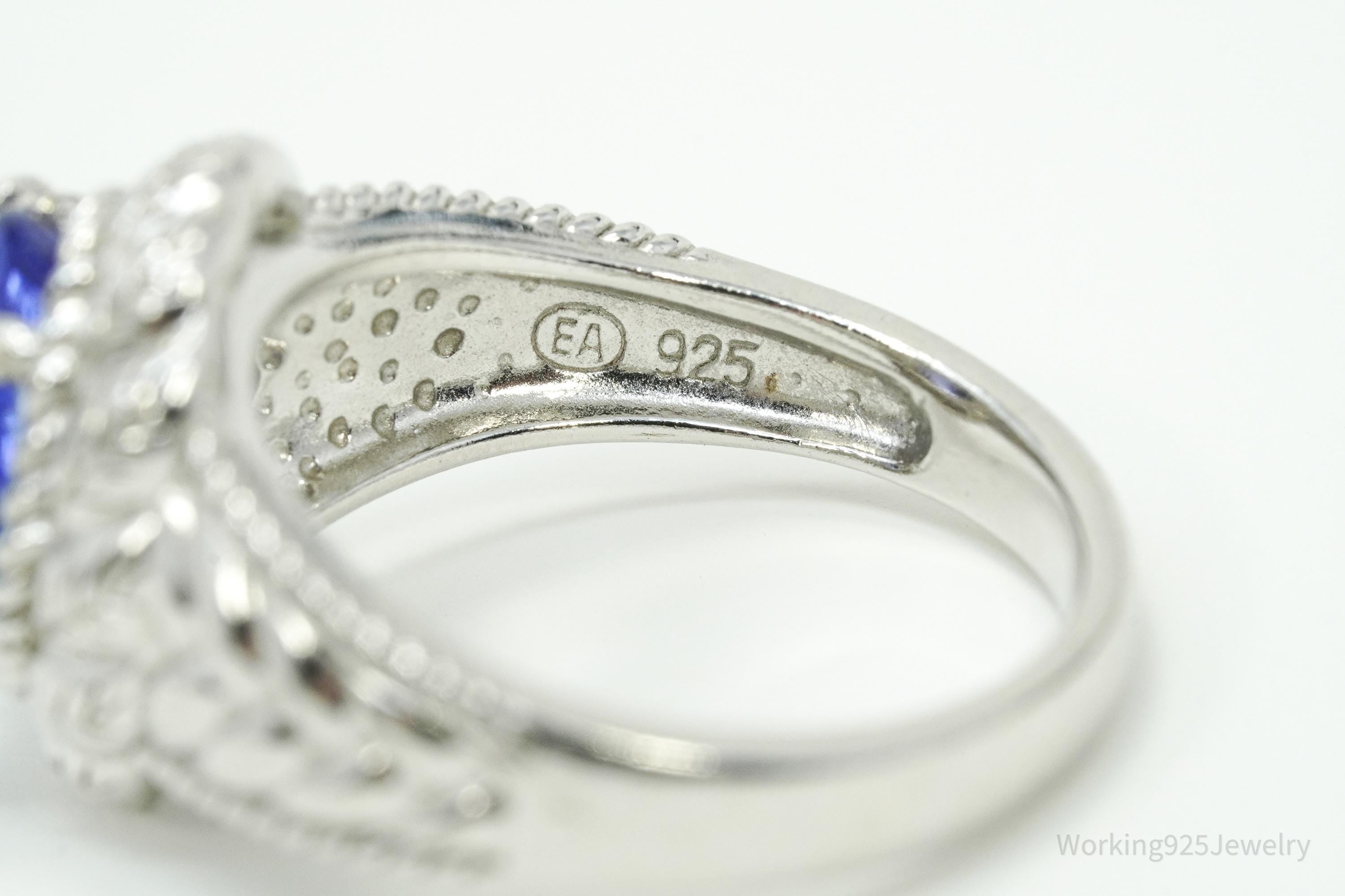EA Tanzanite Sterling Silver Ring - Size 6