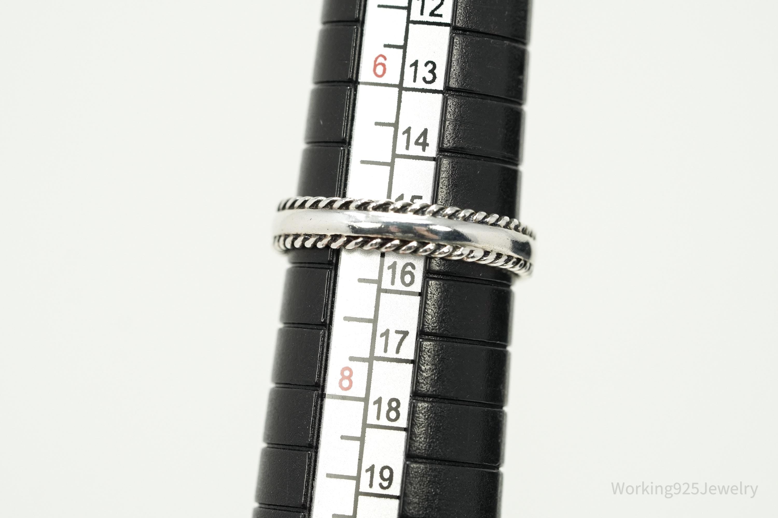 Vintage CNA Purple Amethyst Sterling Silver Ring - Size 7