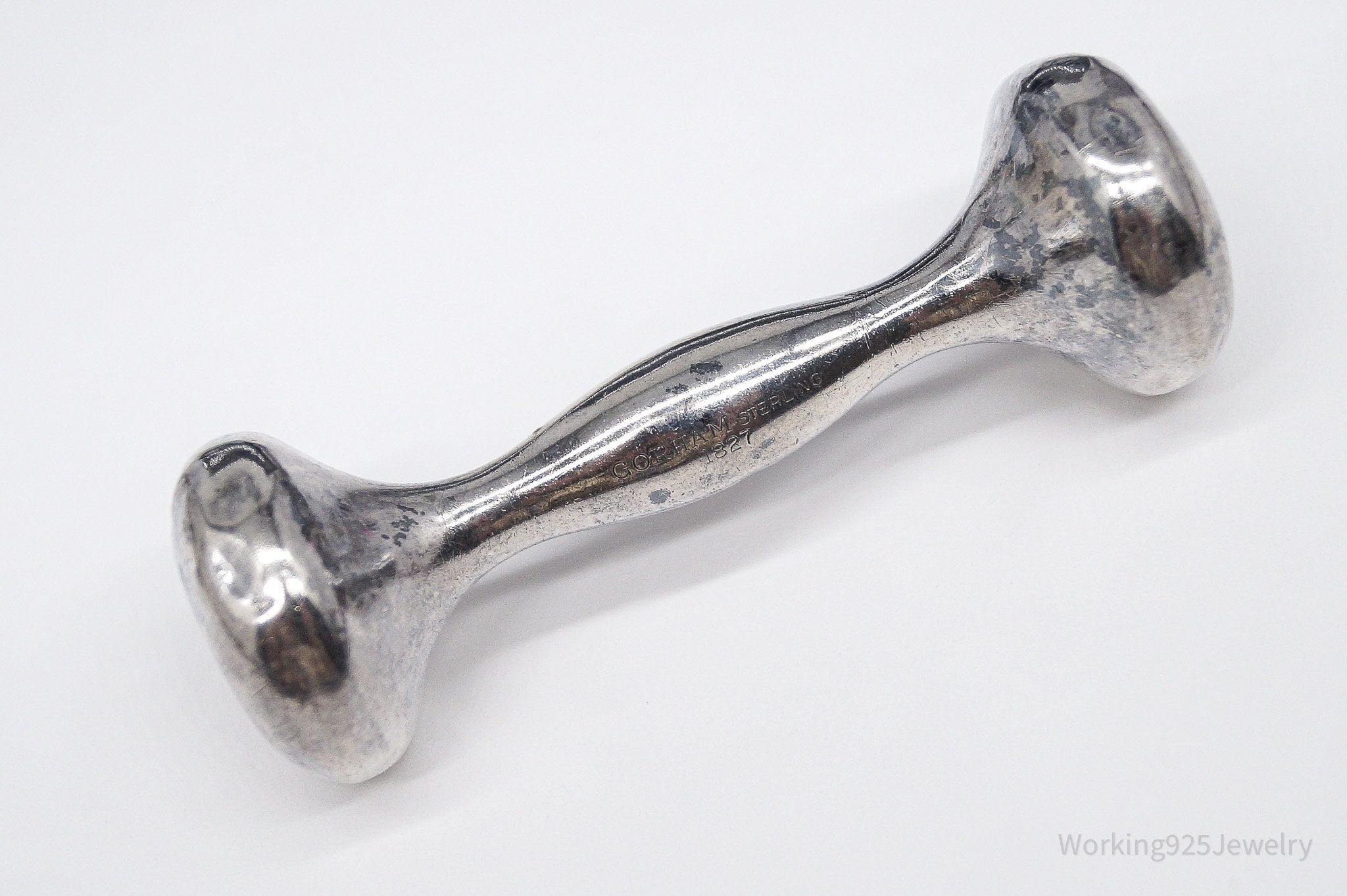 Antique Designer Gorham Large 1827 Sterling Silver Baby Rattle