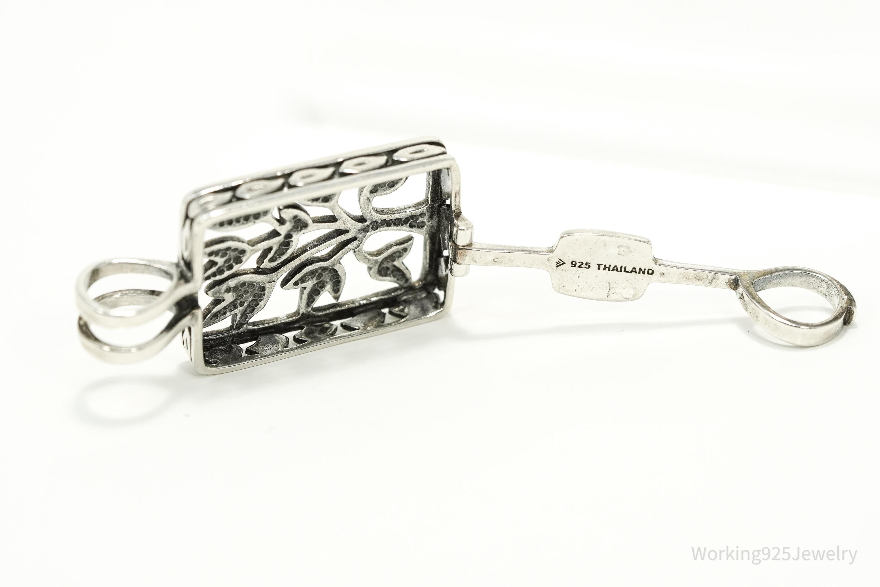 Silpada Live Laugh Love Interchangeable Sterling Silver Necklace Pendant