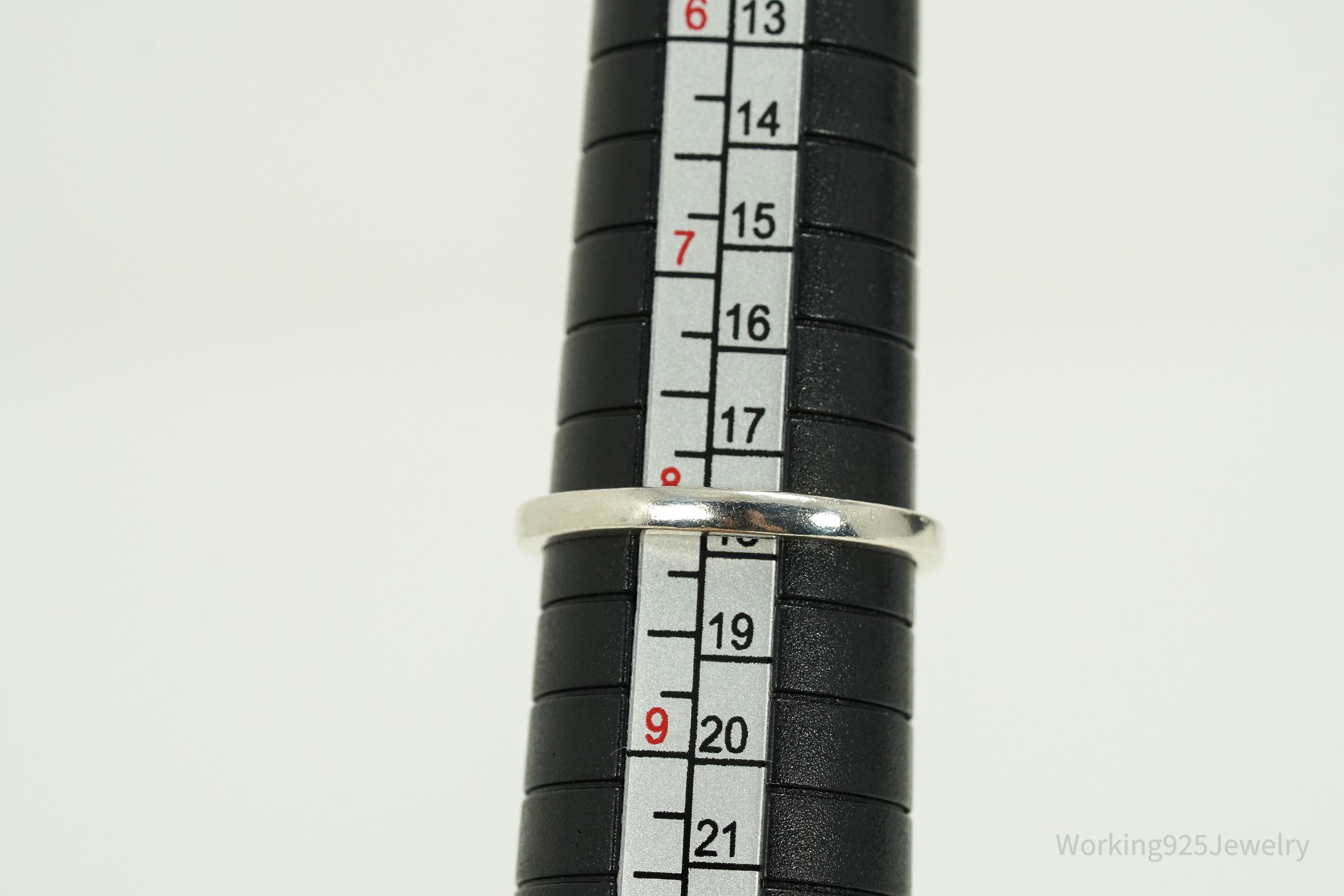 Vintage Diamonique Cubic Zirconia Sterling Silver Ring - Size 8