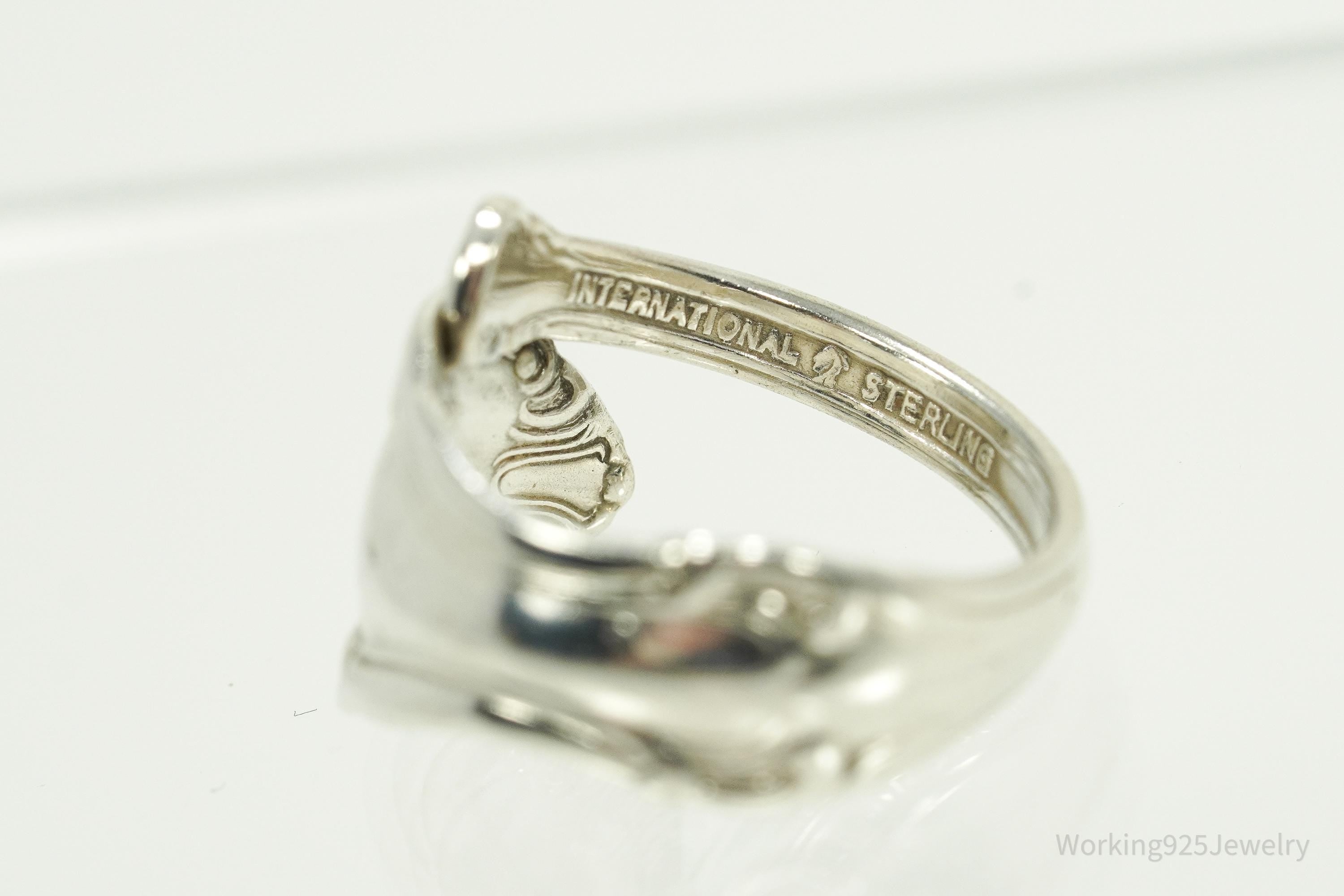 Vintage "Joan Of Arc" International Sterling Silver Spoon Ring Size 6.75