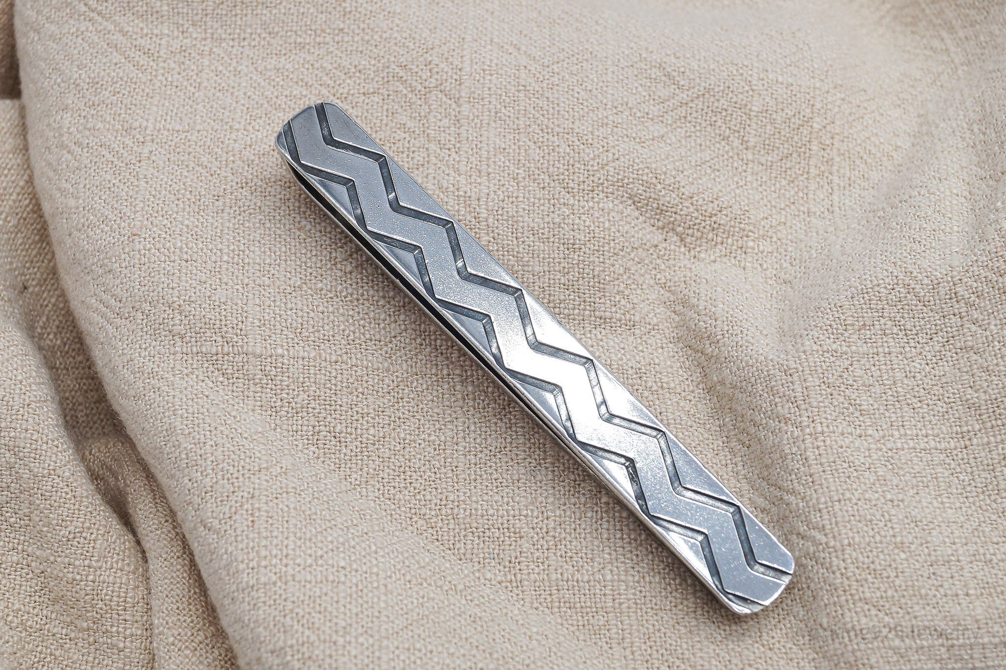 RARE Vintage Danish Modernist Hans Jensen 830S Silver Clip