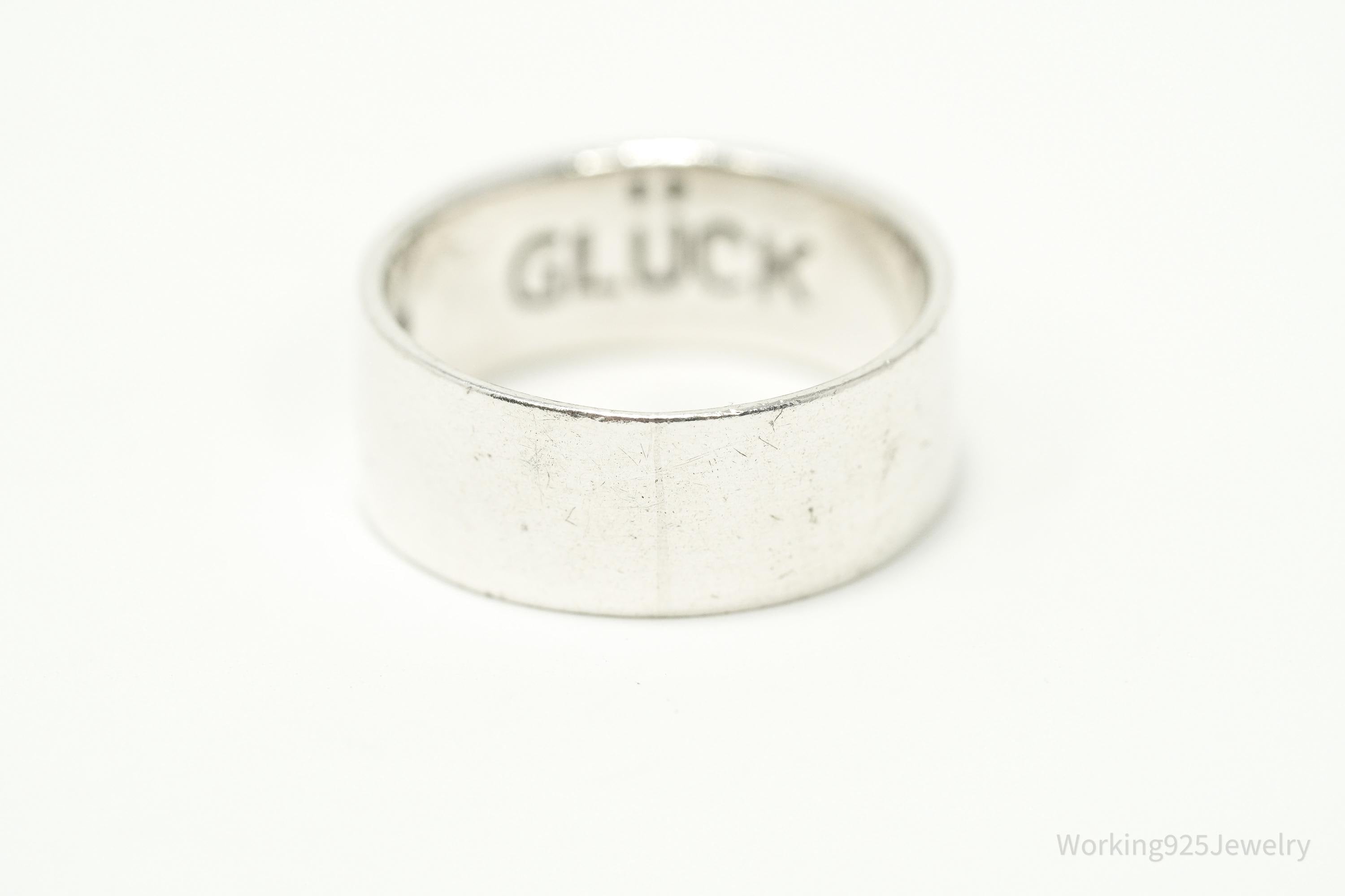 Vintage Chinese Sterling Silver Band Ring - Size 7.75