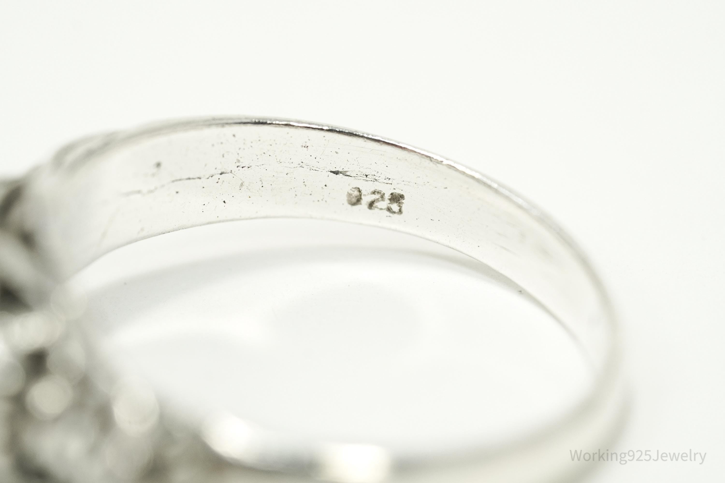 Vintage Dragon Head Sterling Silver Ring - Size 10.25