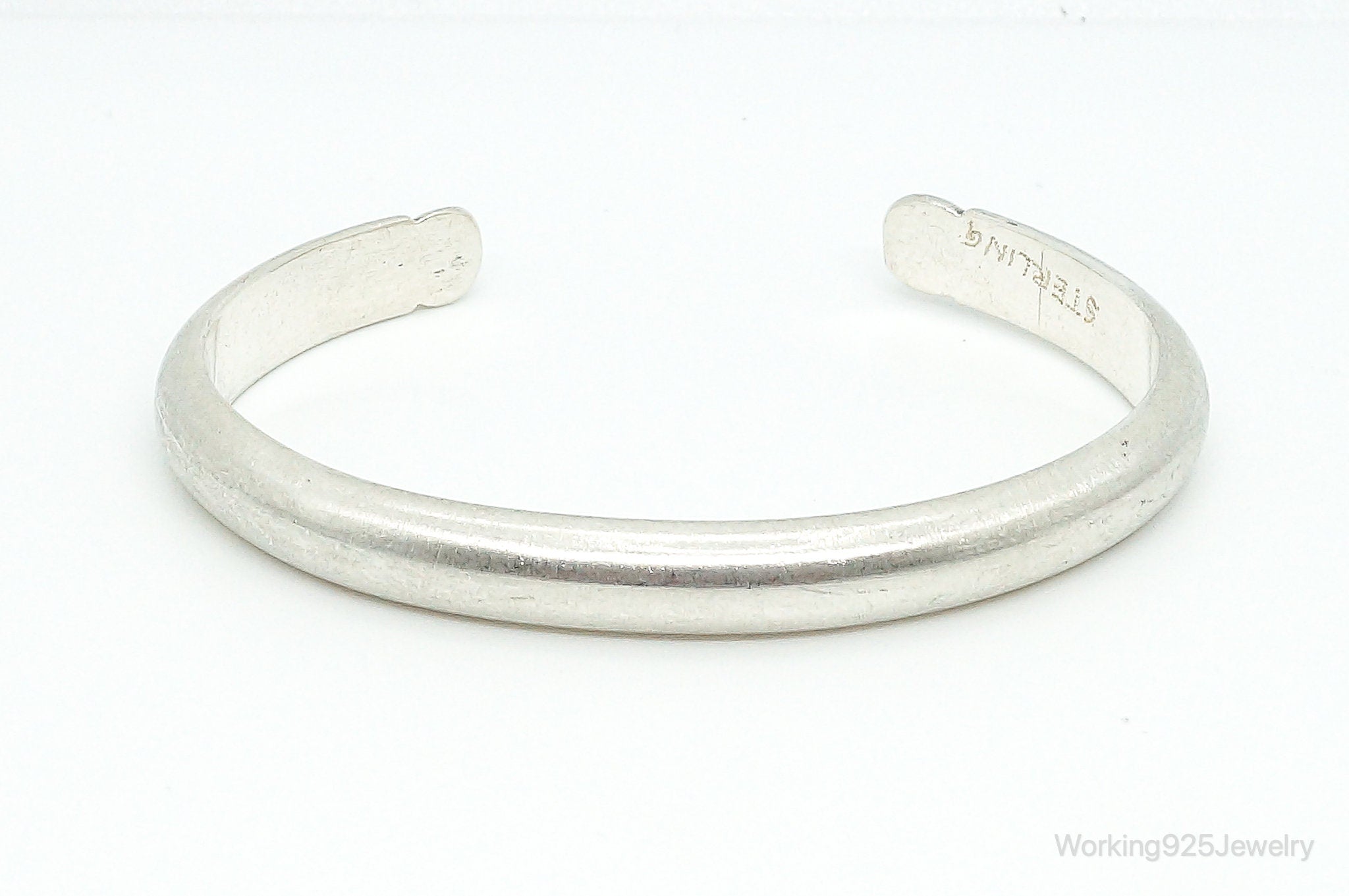 Vintage Modern Handmade Sterling Silver Cuff Bracelet