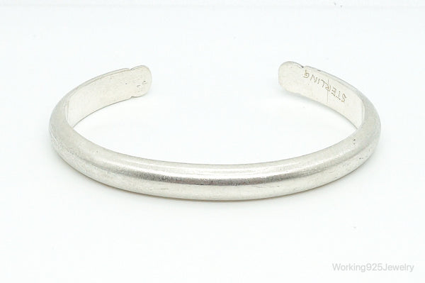 Vintage Modern Handmade Sterling Silver Cuff Bracelet