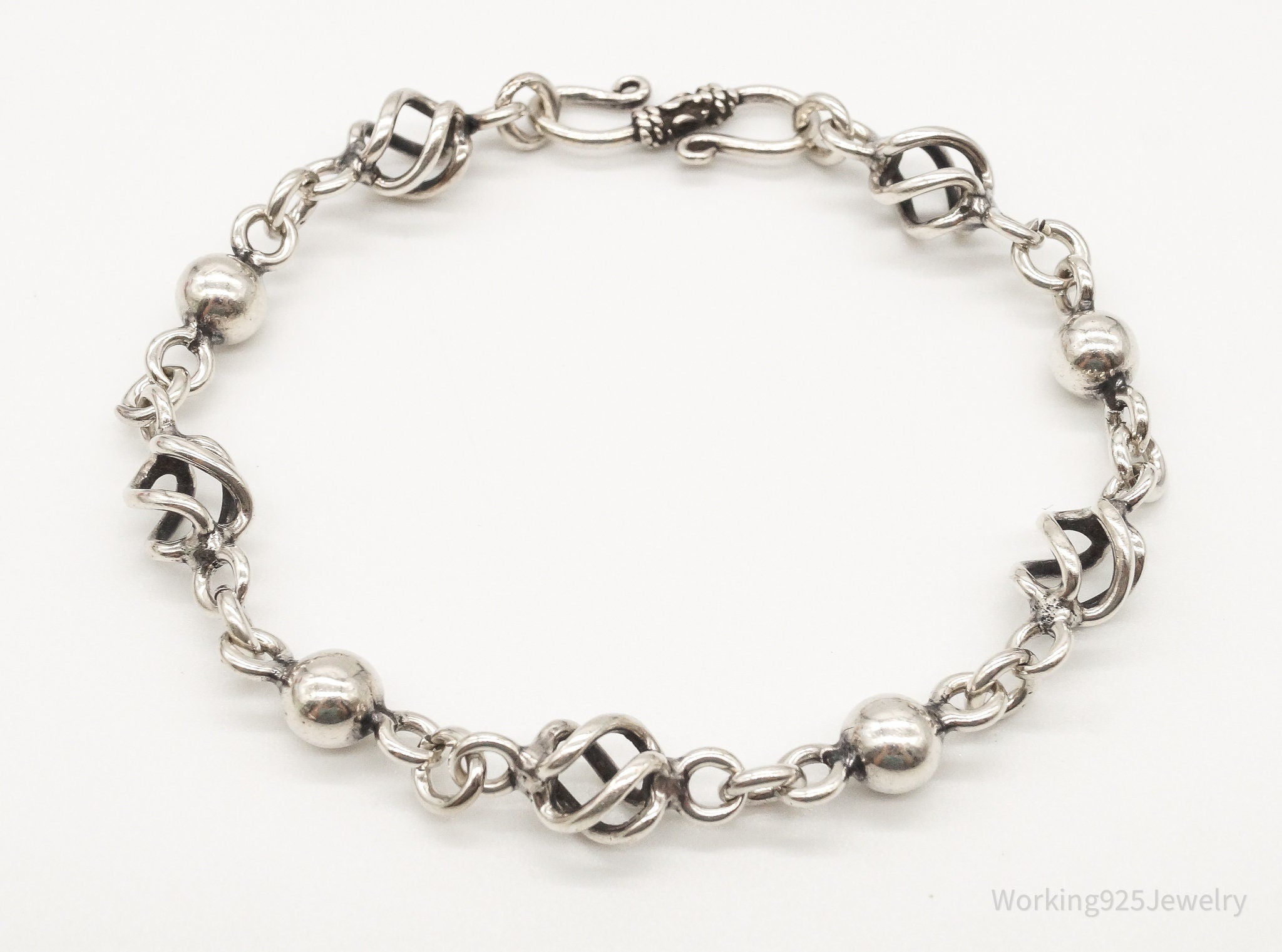 Vintage Modernist Silver Link Bracelet