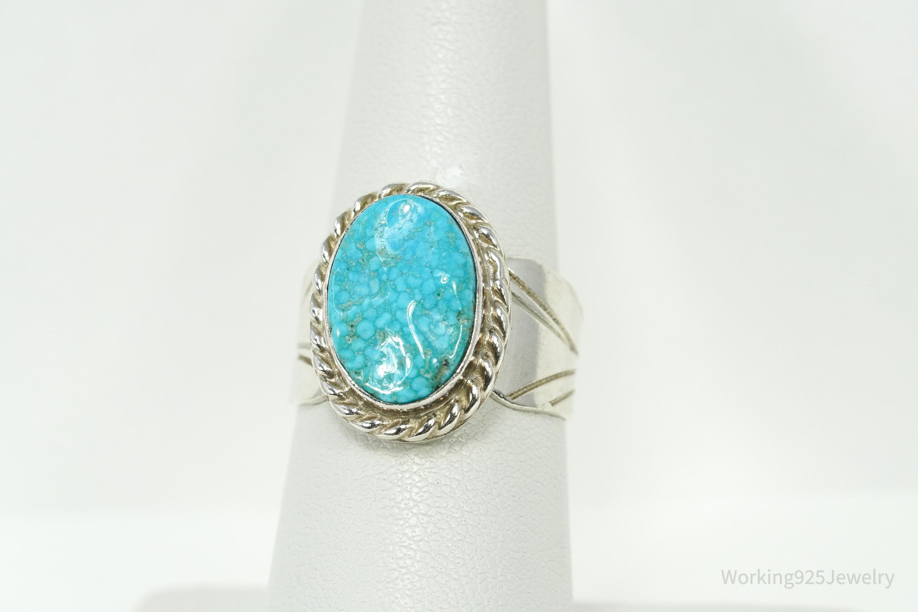 Vintage Desert Rose Trading Co Turquoise Sterling Silver Ring Size 7.25