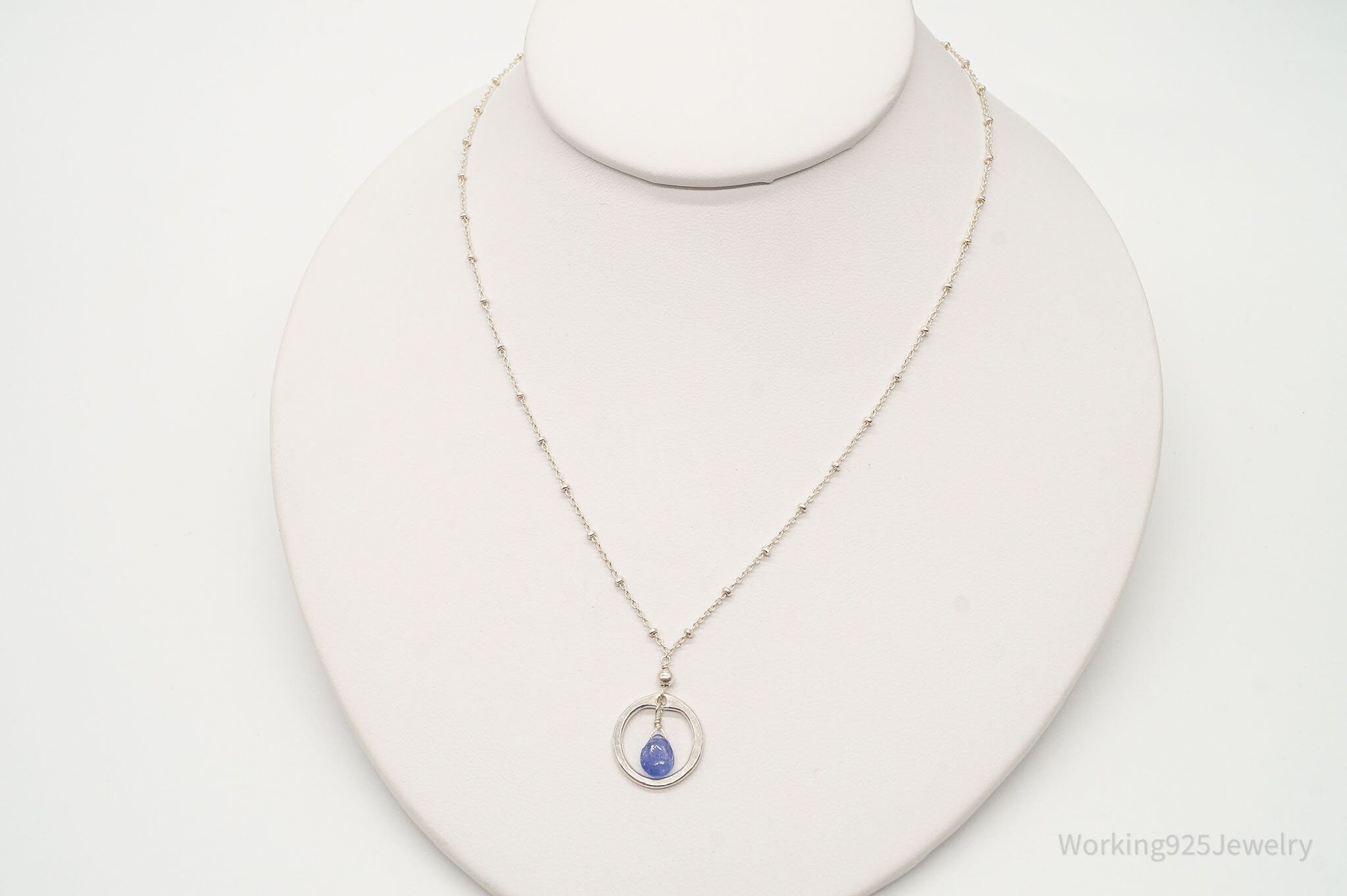 Vintage Violet Crystal Sterling Silver Necklace