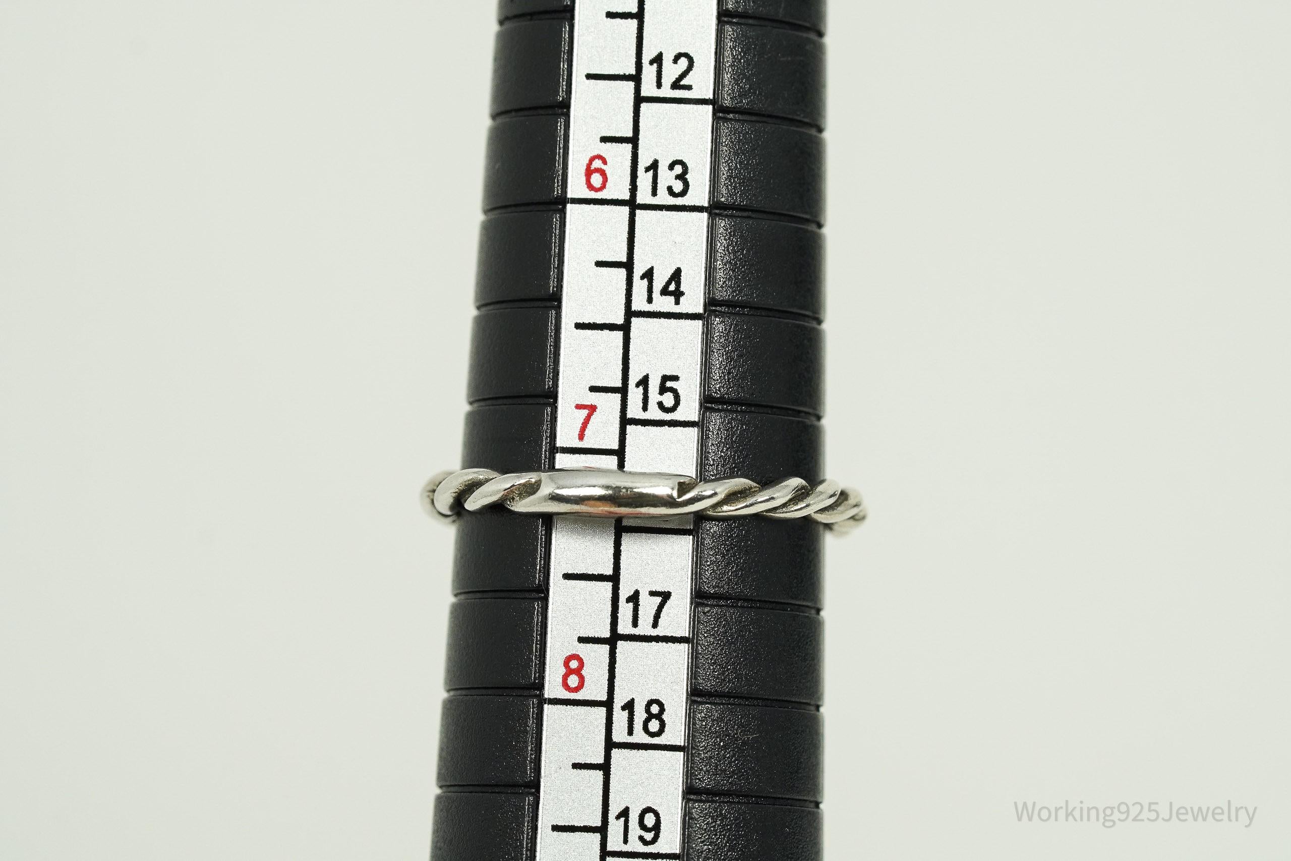 Vintage Native Designer Carolyn Pollack Sterling Silver Band Ring Size 7.25