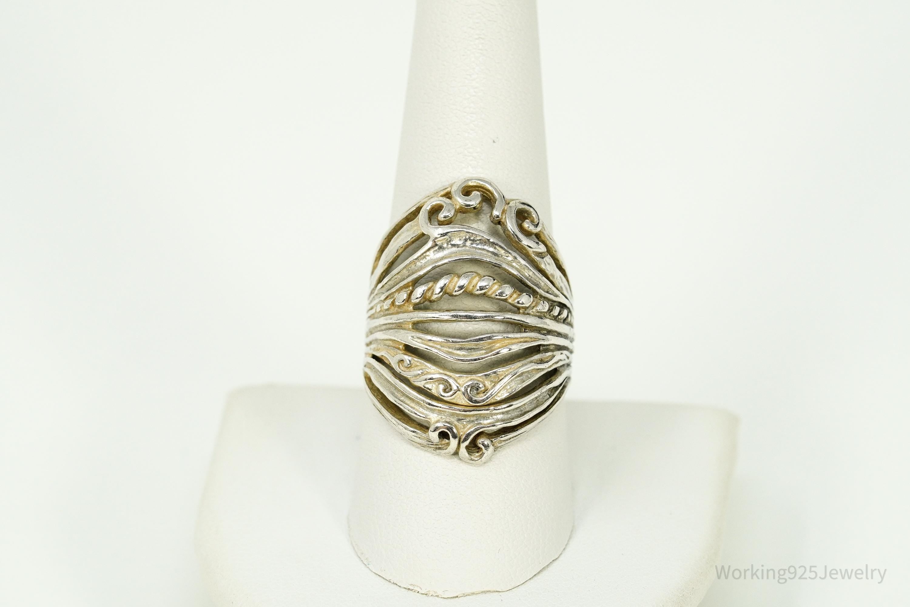 Vintage Israel Shablool Didae Sterling Silver Ring - Size 9.5