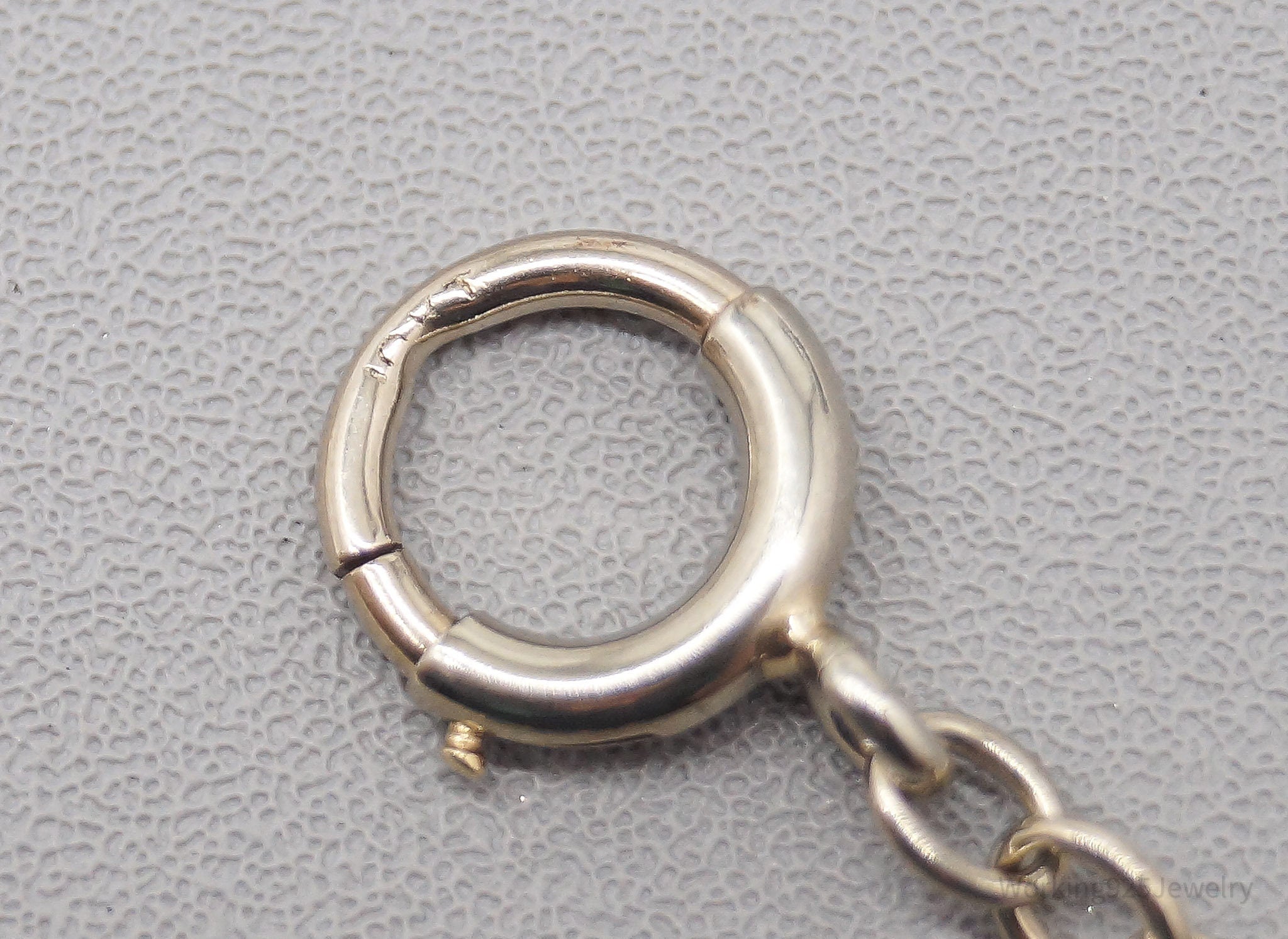 Victorian Antique 10K White Gold Pocket Watch Fob Key Chain Collectible