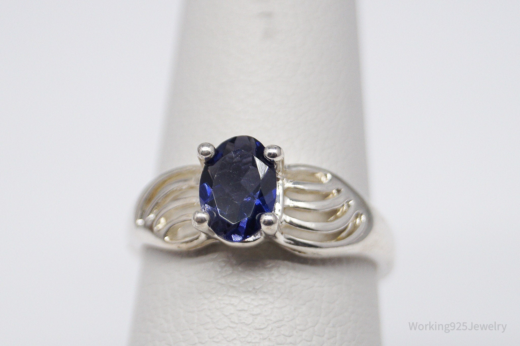 Vintage UTC Iolite Sterling Silver Ring - Size 5