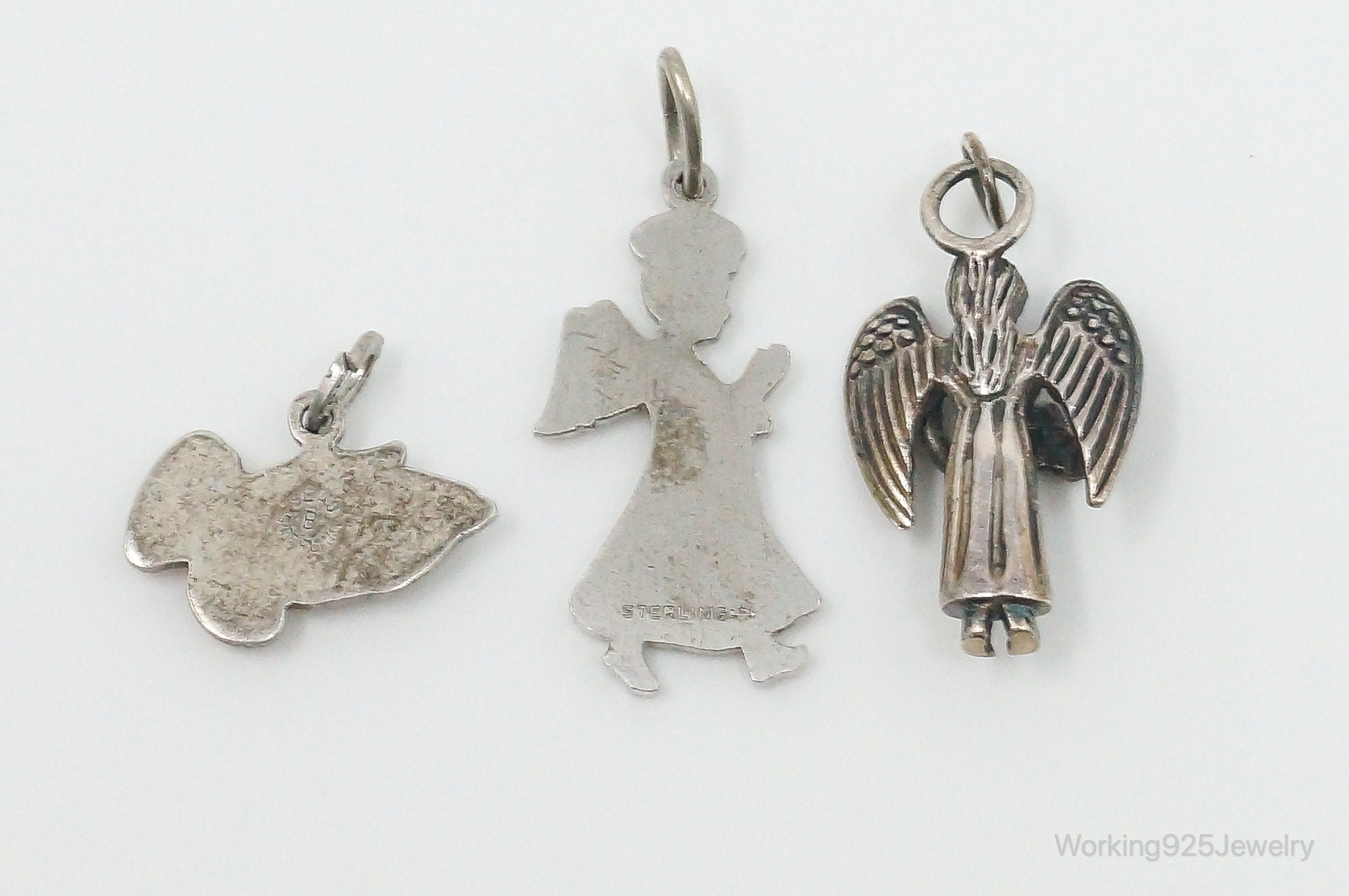 Vintage Praying Angels Sterling Silver Charms