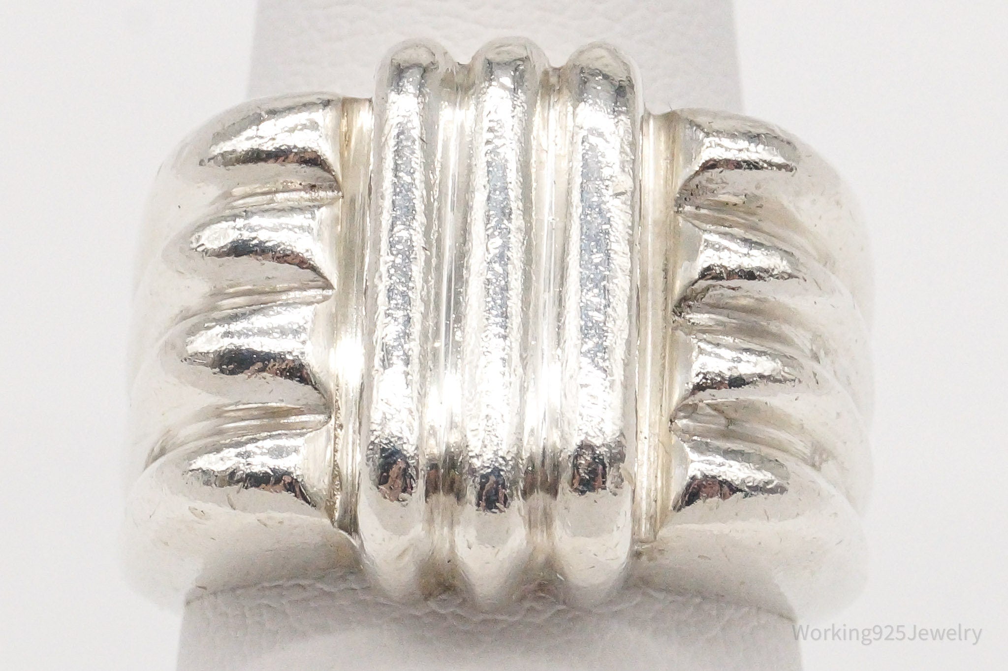 Vintage Rare Bayanihan Modernist Sterling Silver Ring - Size 6.25