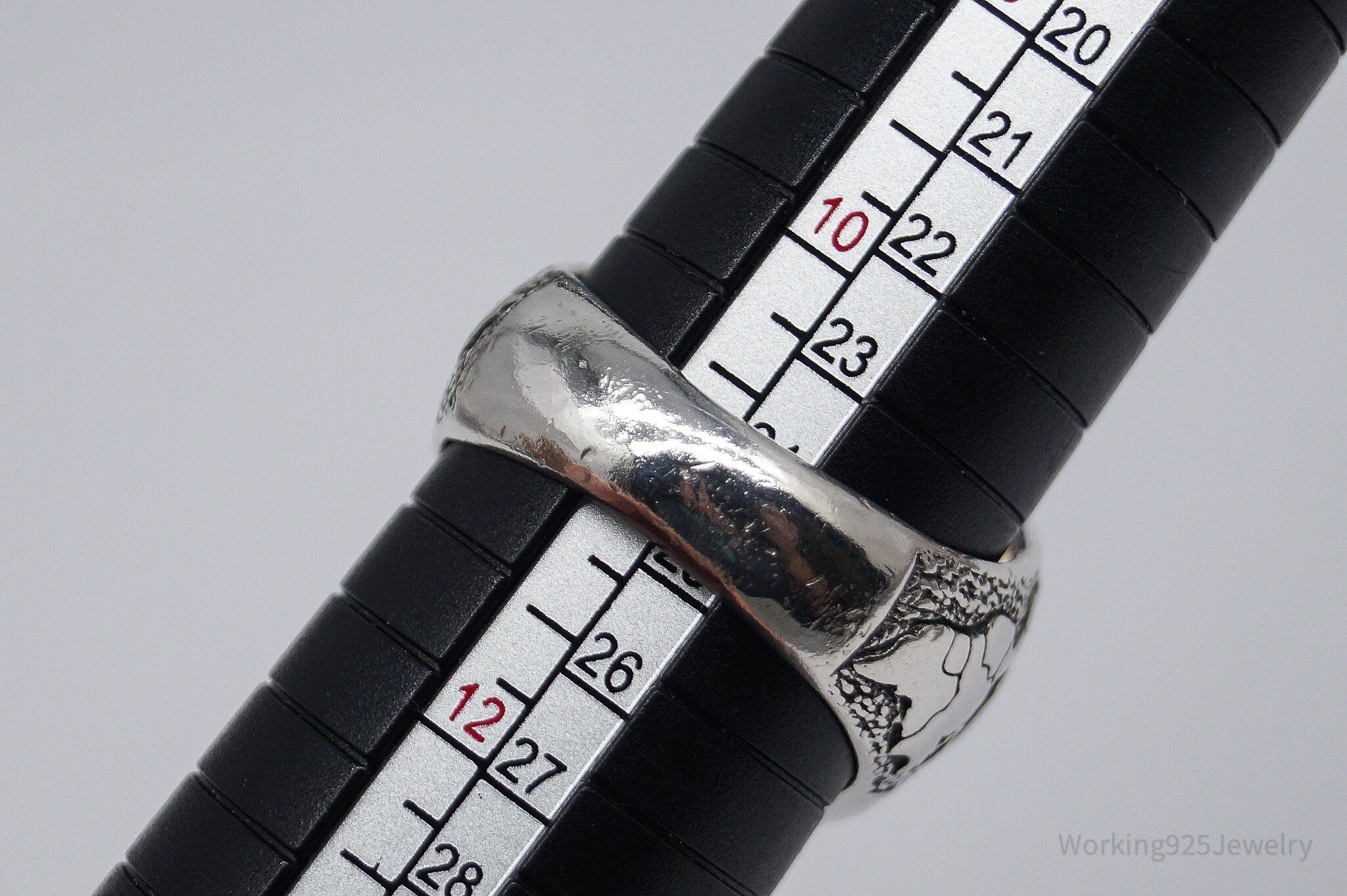 Vintage Nautical Style Compass Sterling Silver Ring - Size 11