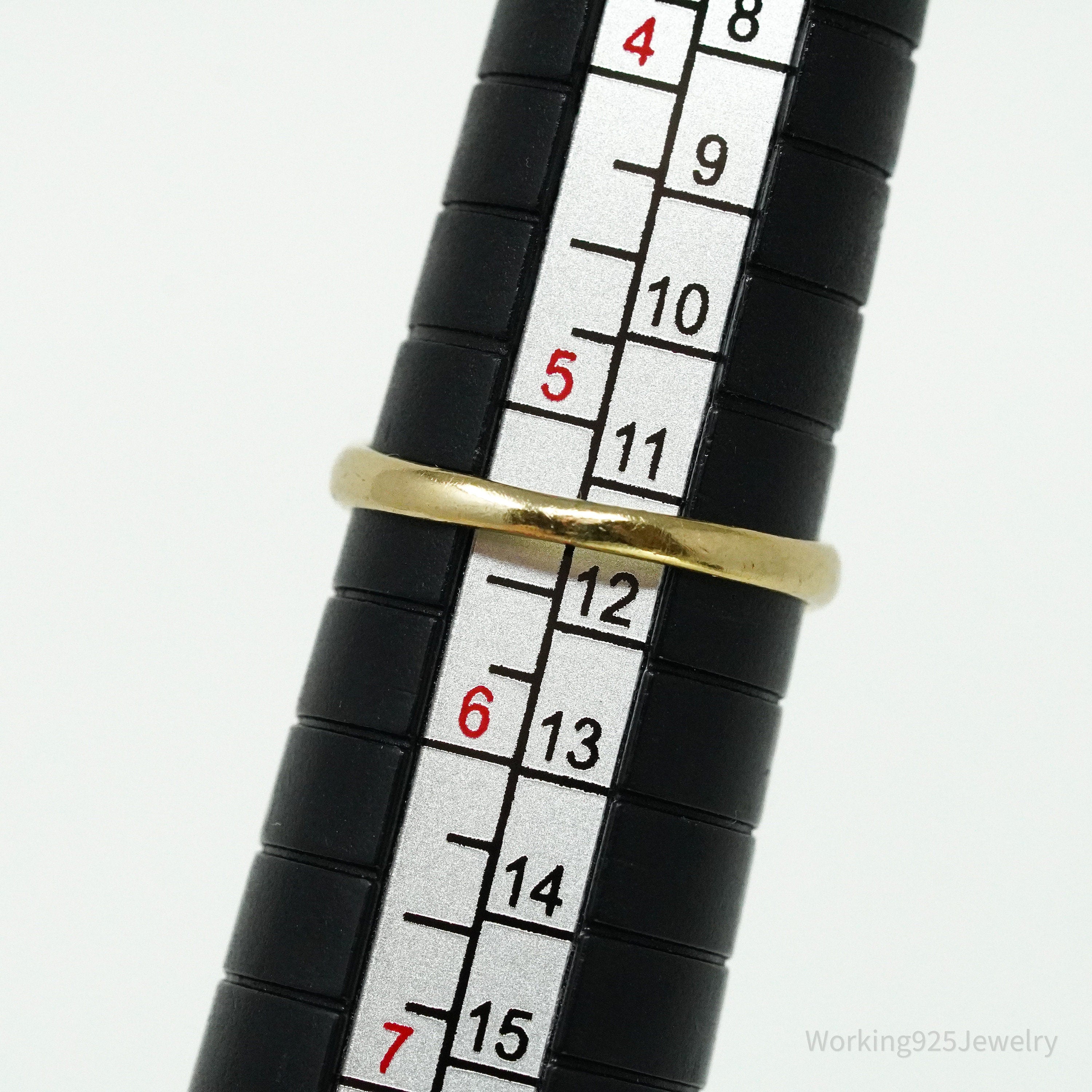 1920s 14k Yellow Gold & Platinum European Cut Diamond Ring - Size 5 1/4