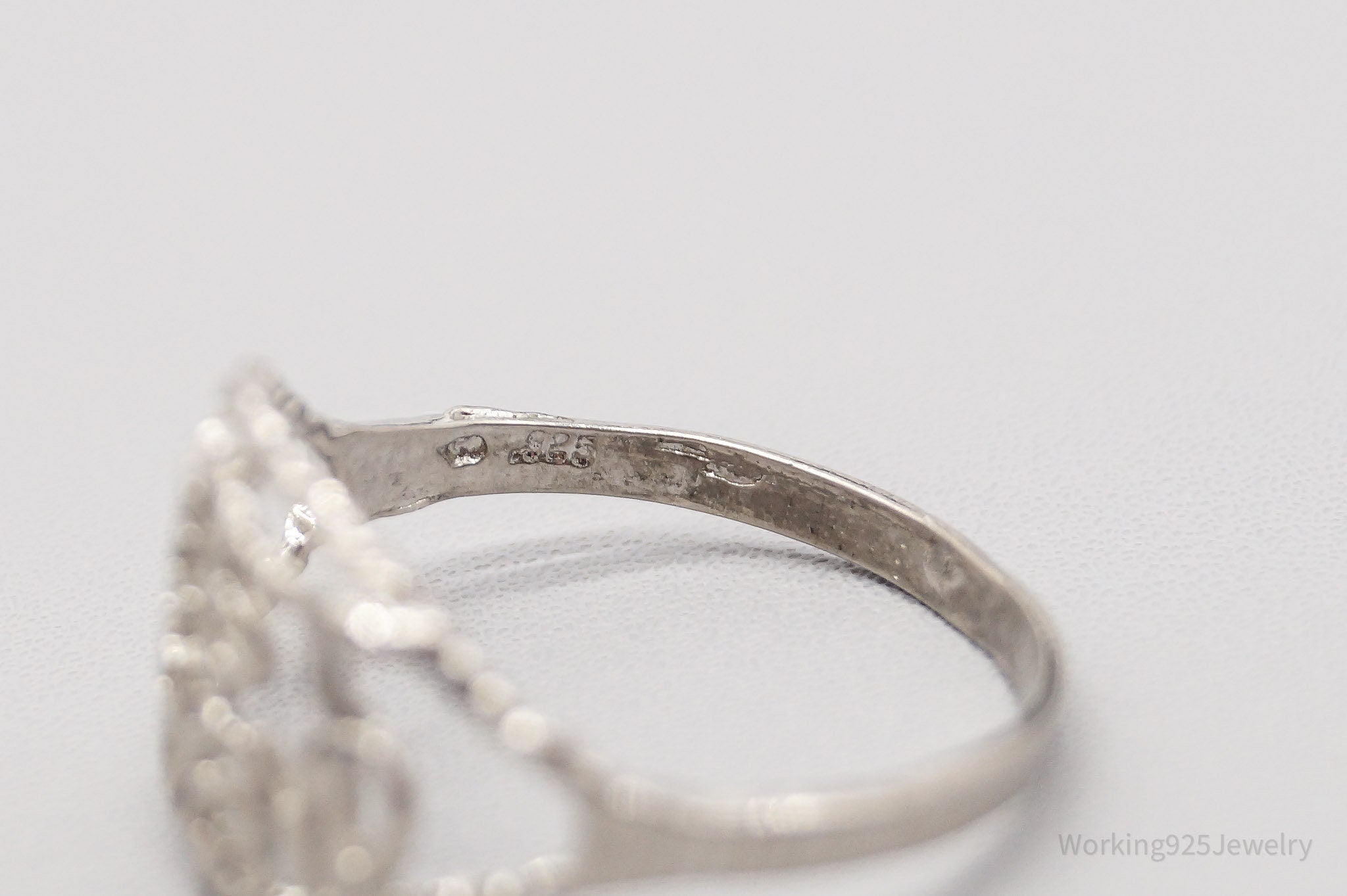 Vintage "Best Friends" Sterling Silver Ring - Size 8.25