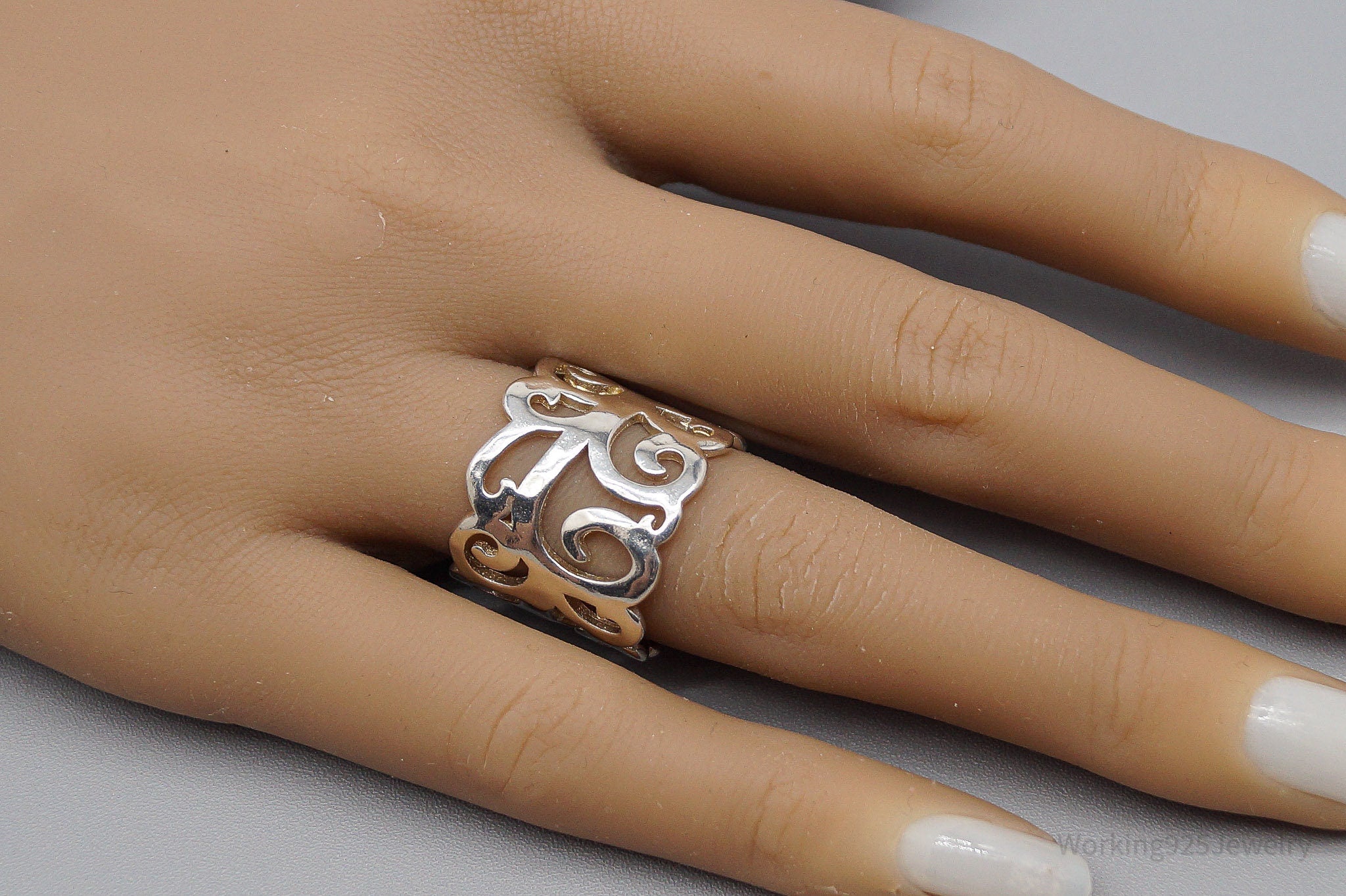 Vintage Designer Silpada Retired "Eden" Sterling Silver Ring - Size 7.75