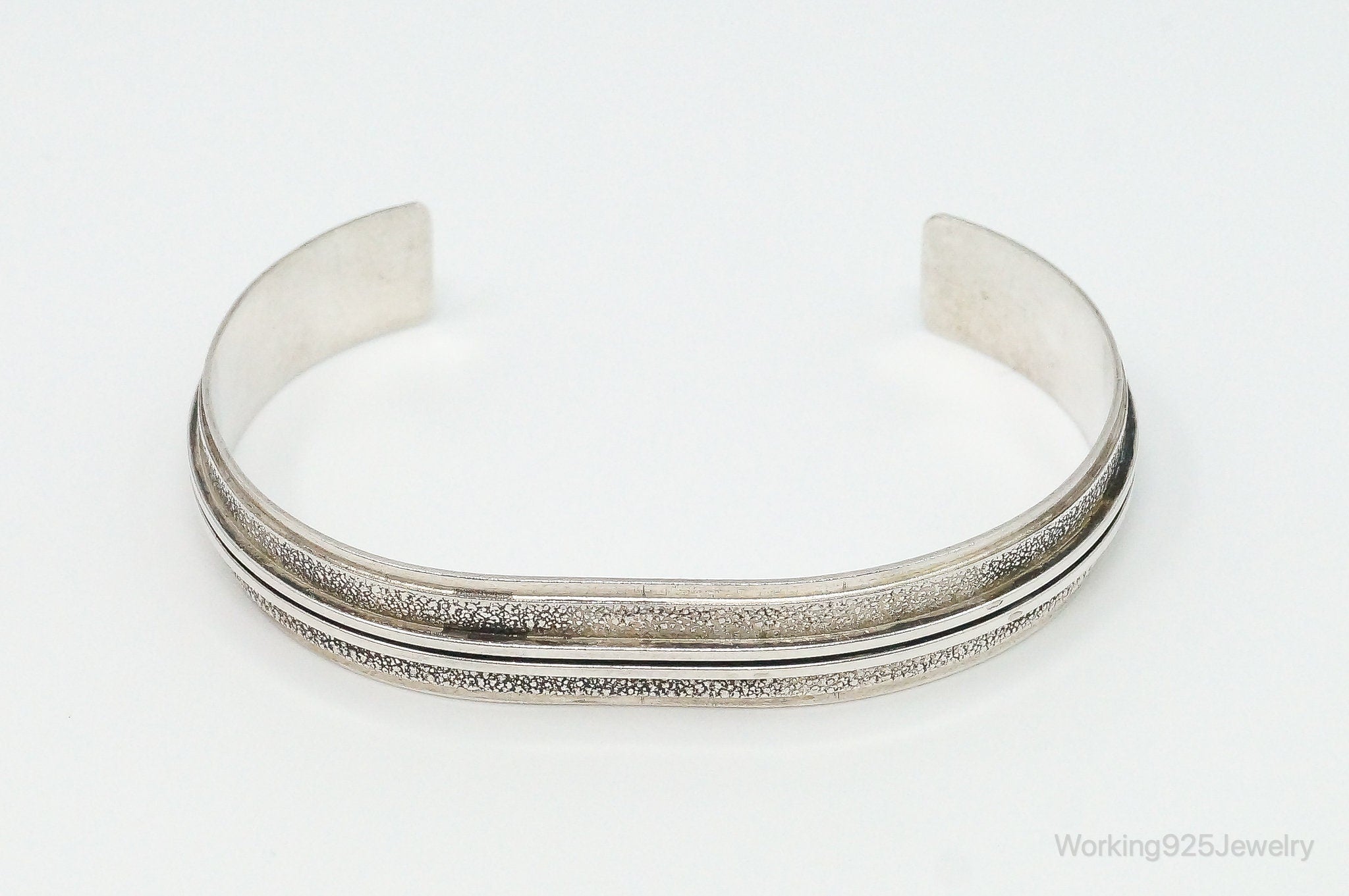 Vintage Native American Tim Bedah Sterling Silver Cuff Bracelet