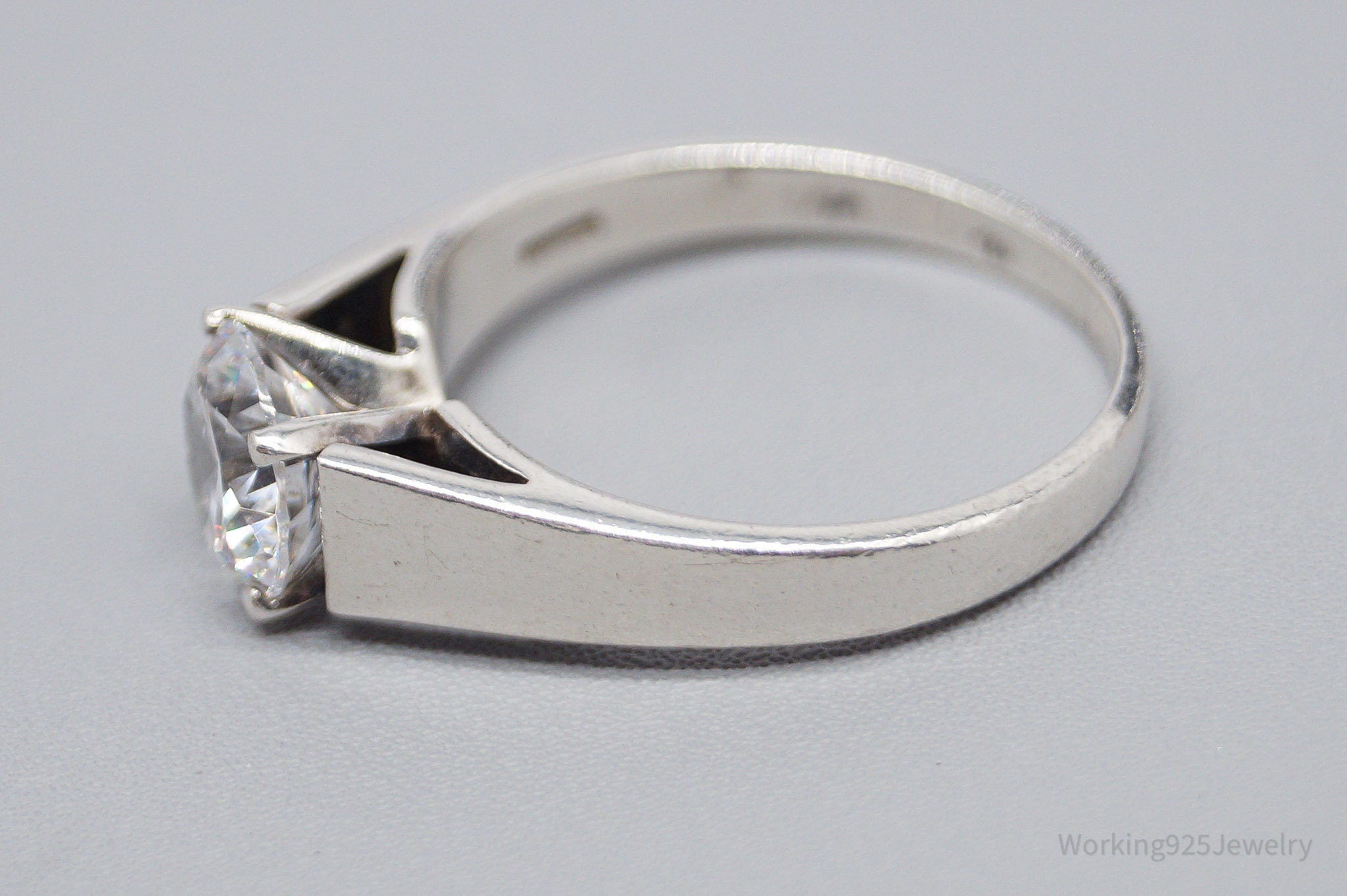 Vintage Diamonique DQCZ Sterling Silver Ring - Size 10