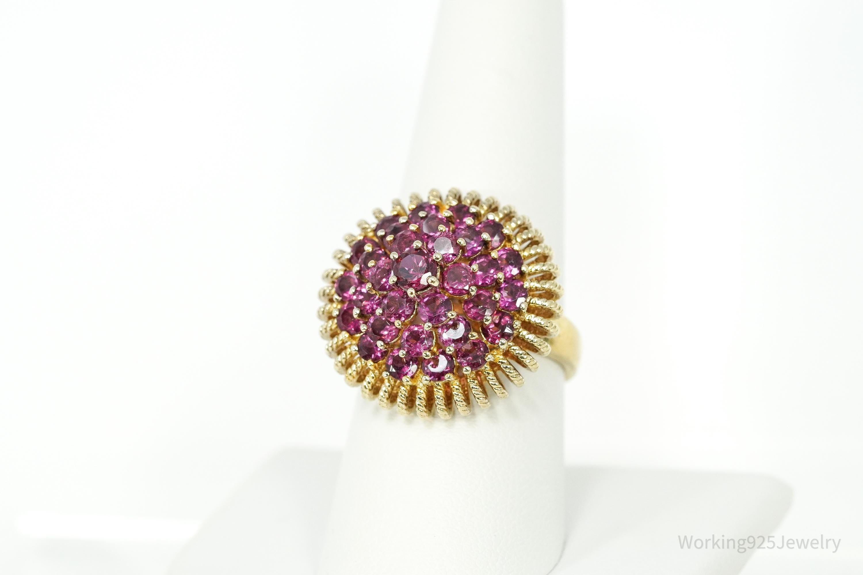 Pink Tourmaline 18K Yellow Gold Over Sterling Silver Ring - Size 8.25