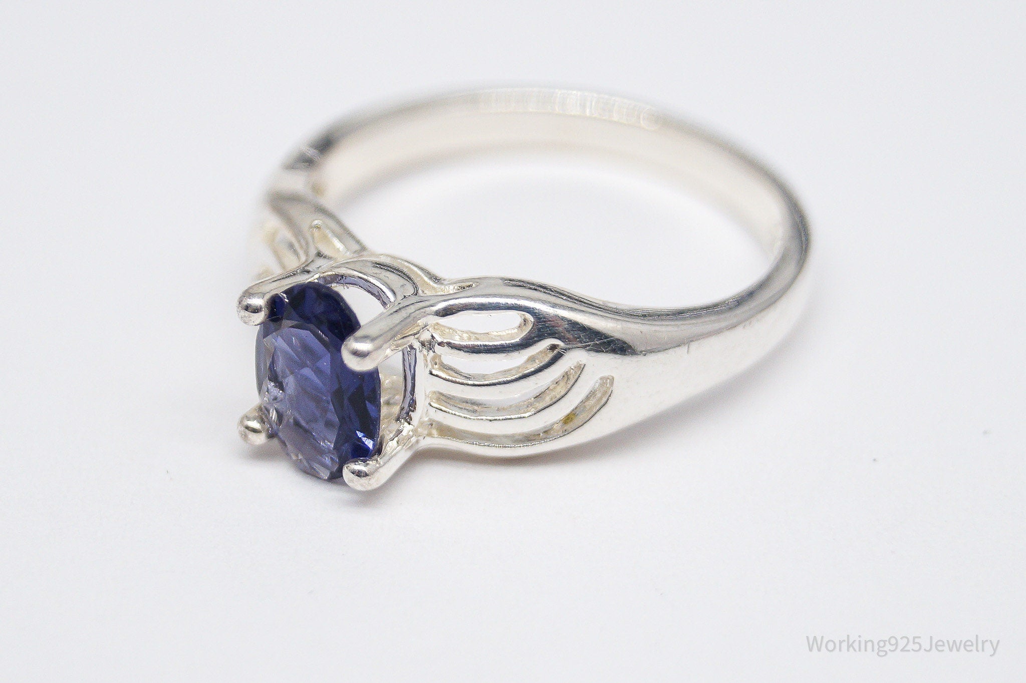 Vintage UTC Iolite Sterling Silver Ring - Size 5