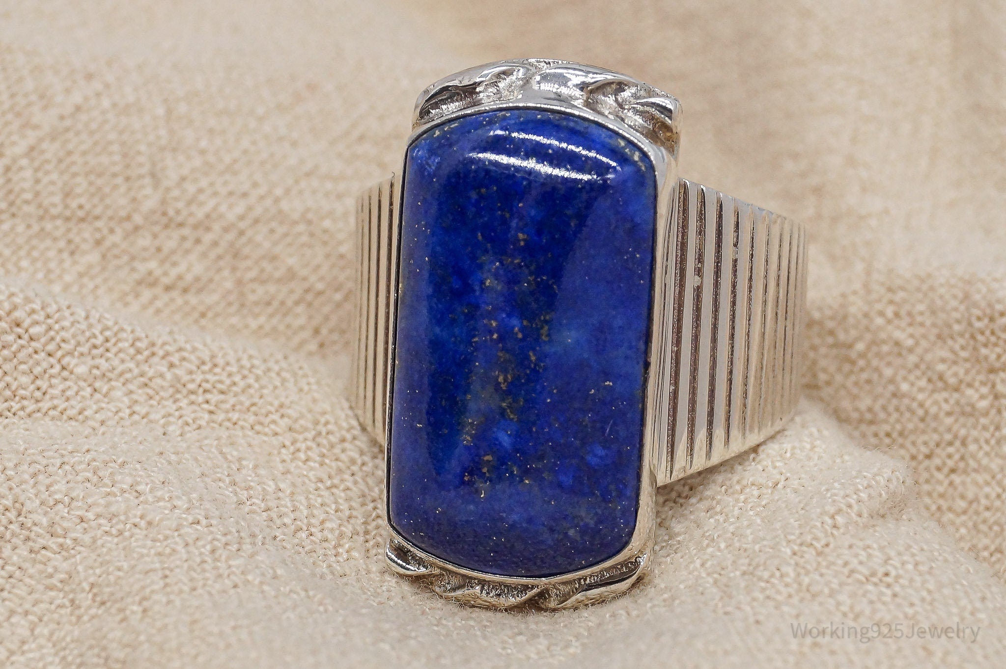 Vintage Desert Rose Trading Lapis Lazuli Sterling Silver Ring - Size 11