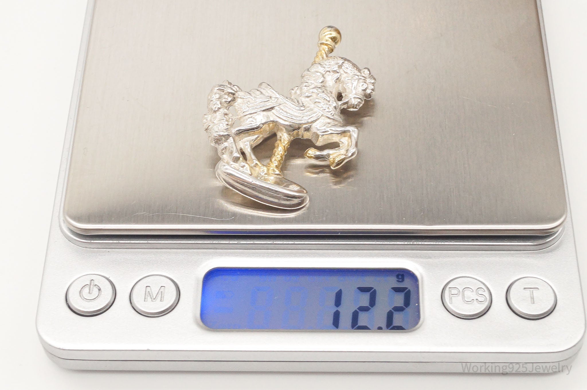 Vintage Gorham Merry-Go-Round Carousel Horse Gold Vermeil Sterling Silver Pin