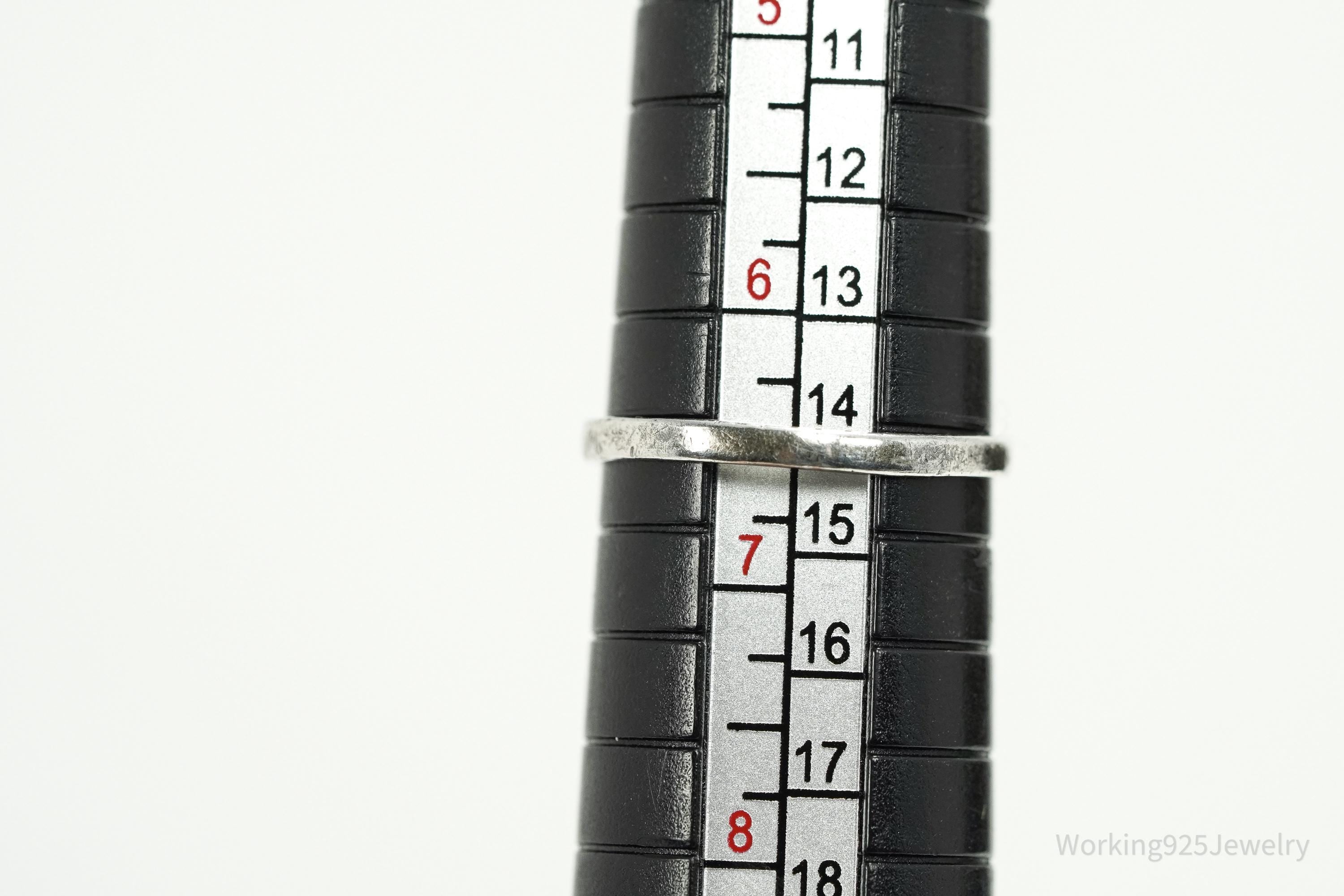 Vintage Native Bell Trading Post Turquoise Sterling Silver Ring - Size 6.5