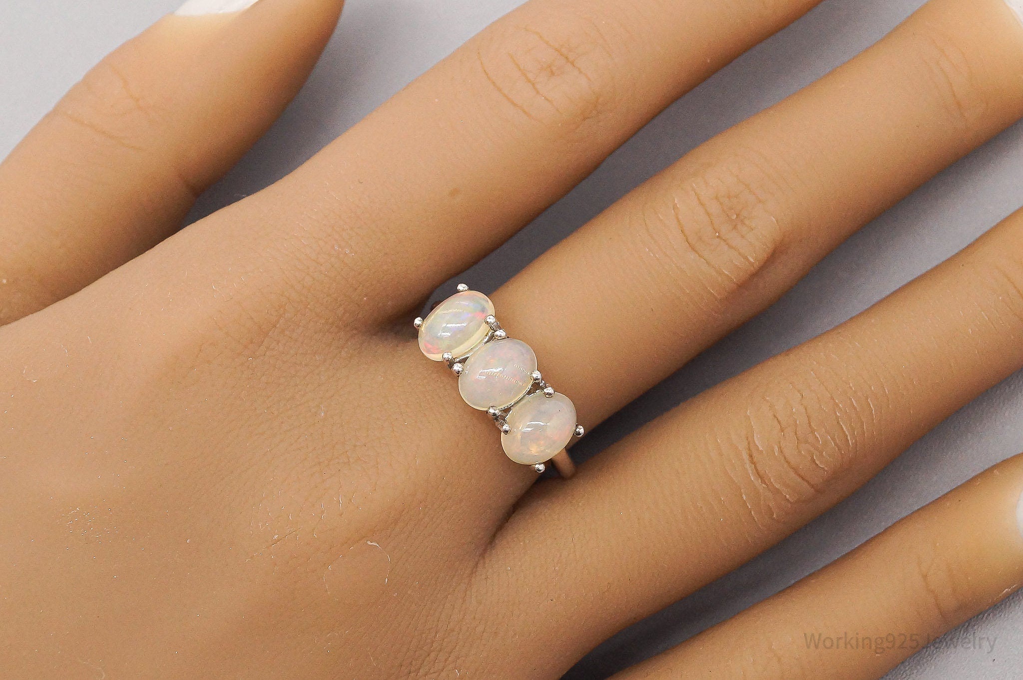 JTV TGGC Opal Sterling Silver Ring - Size 8